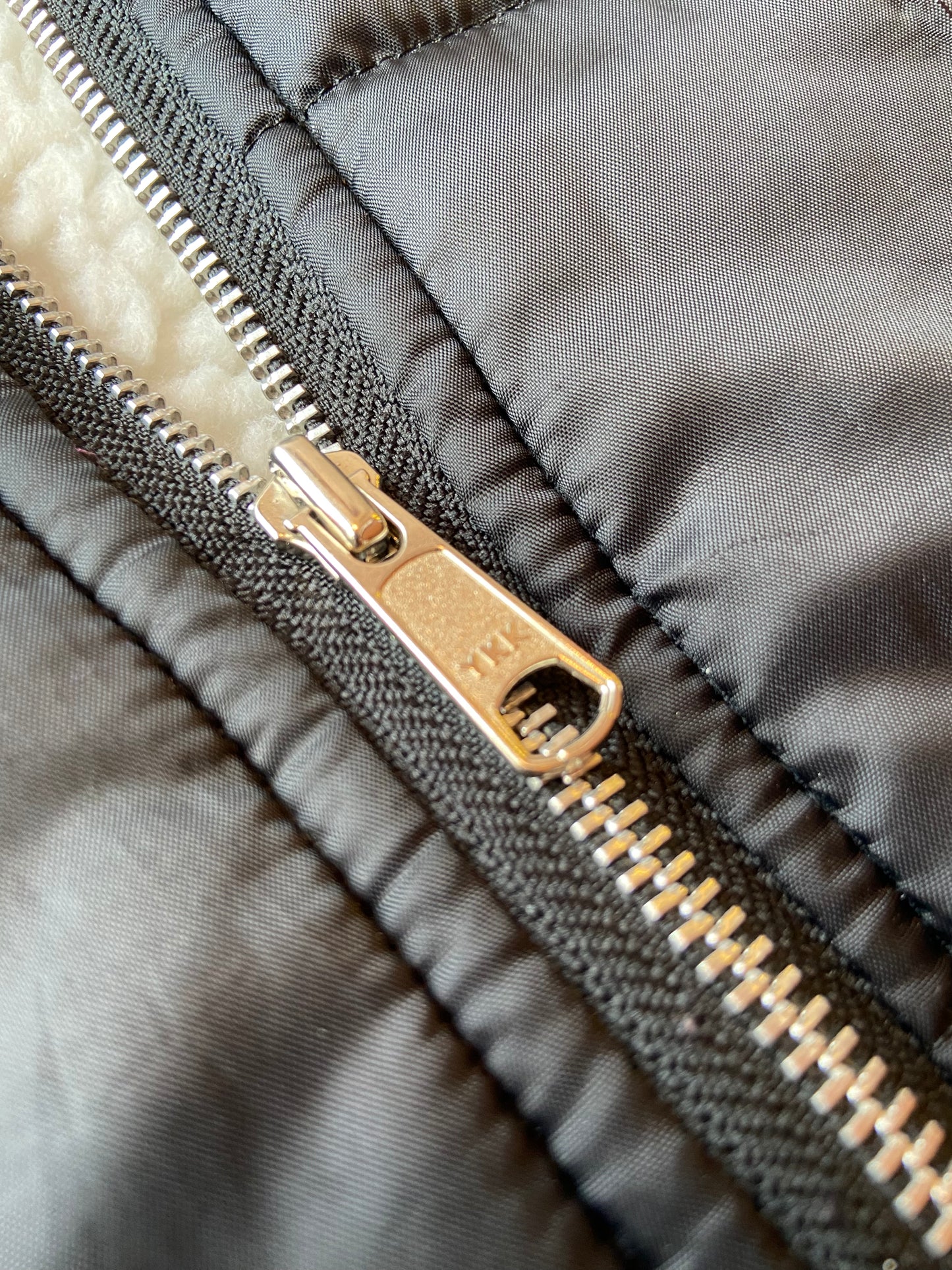 Black Quilted Sherpa-Lined Vest