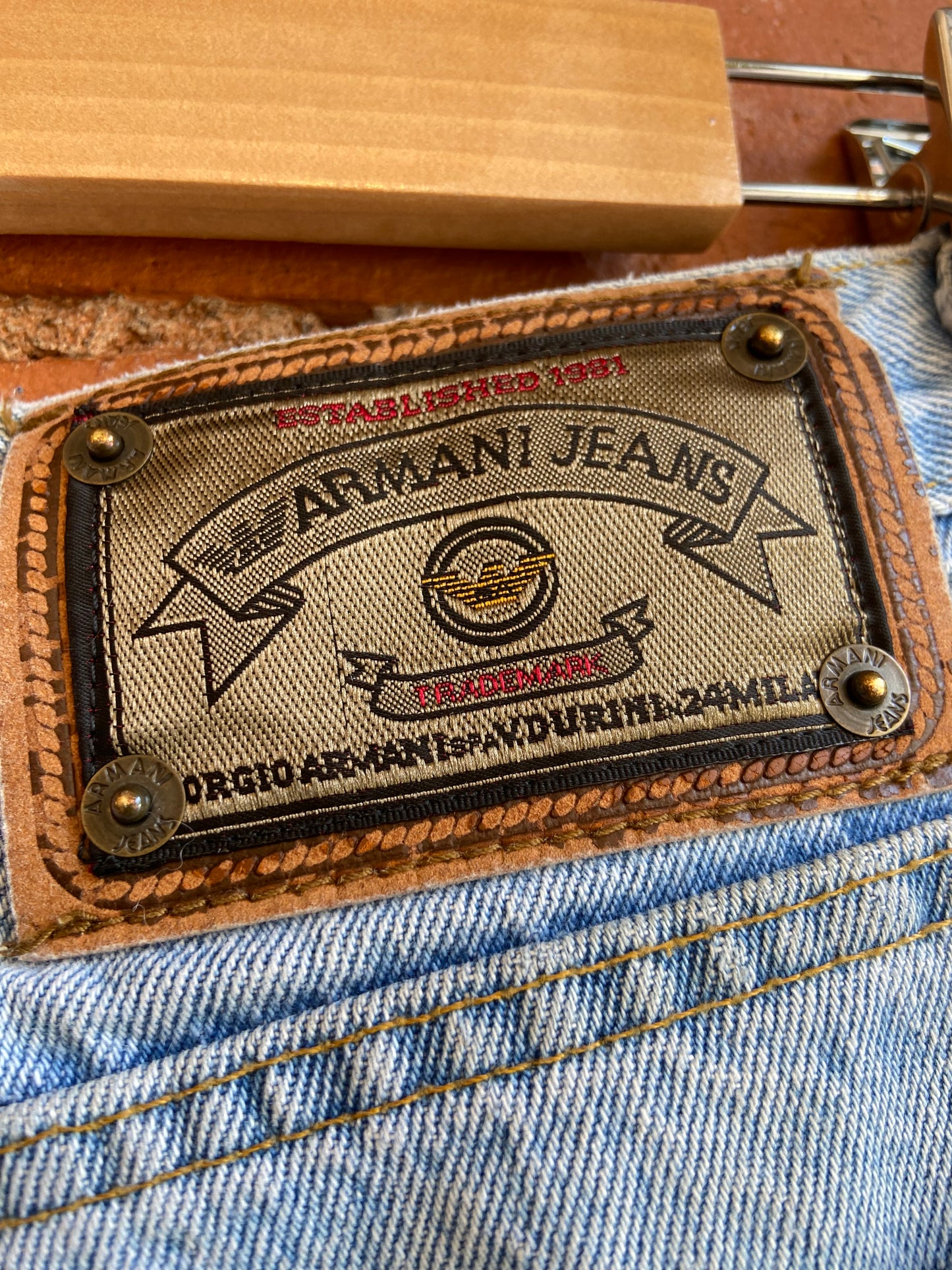 90’s Armani High Waisted Light Denim