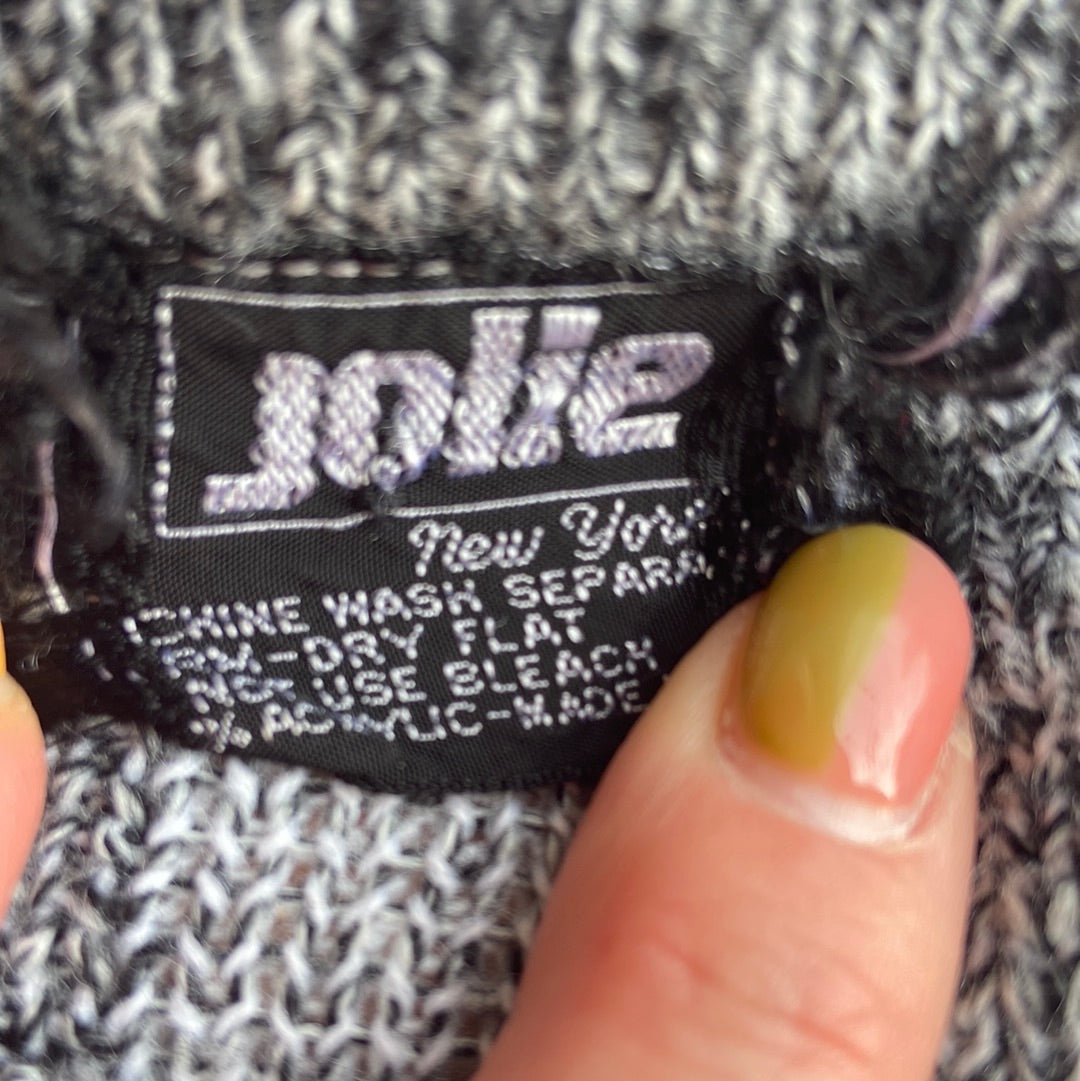 80's Speckled Grey & Pastel Sweater