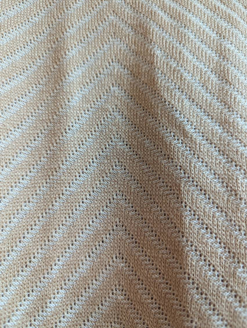1970s St. Michael Beige and Tan Knit Skirt