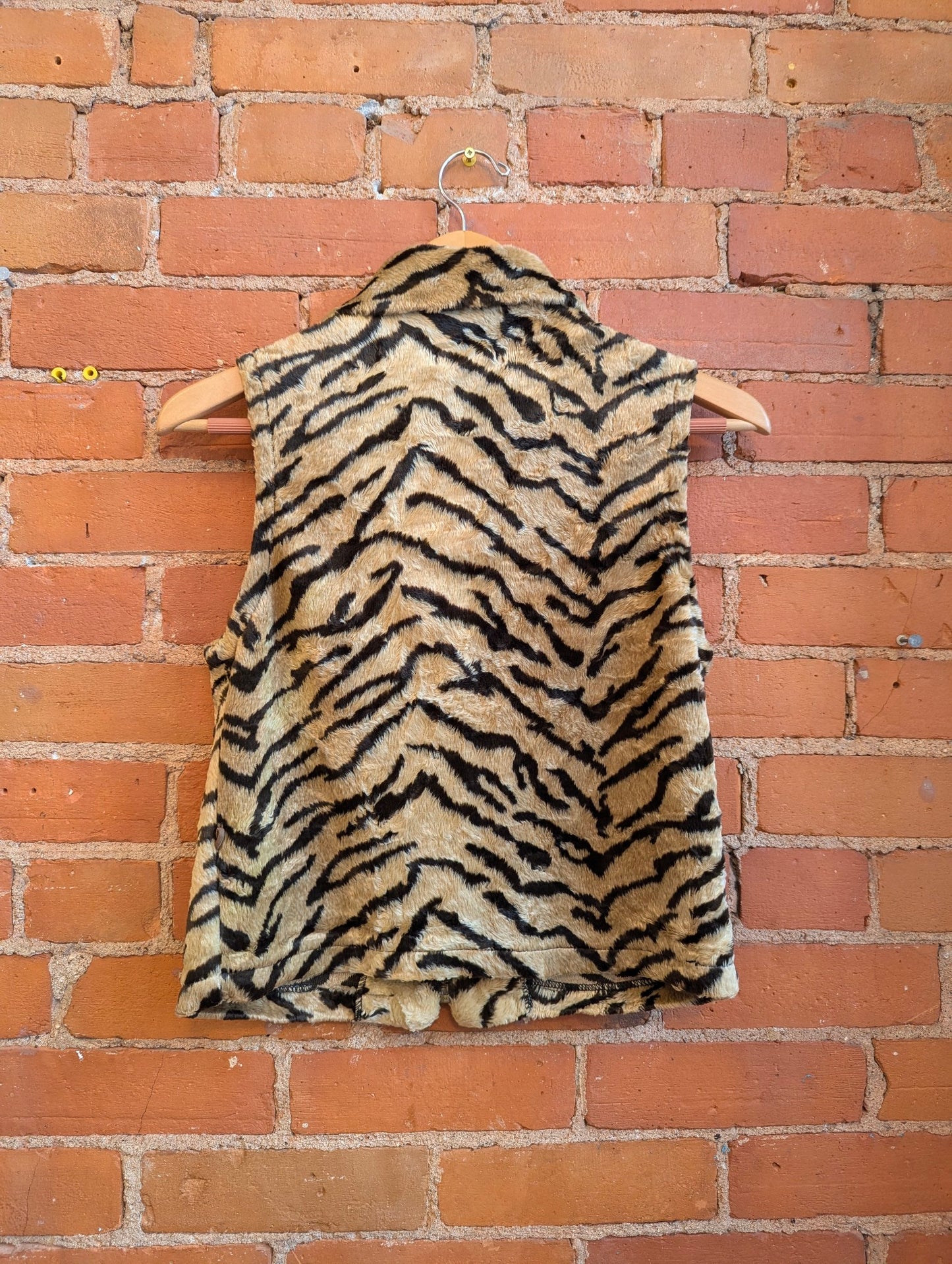 1990s Barrage Authentic Tiger Print Fuzzy Vest
