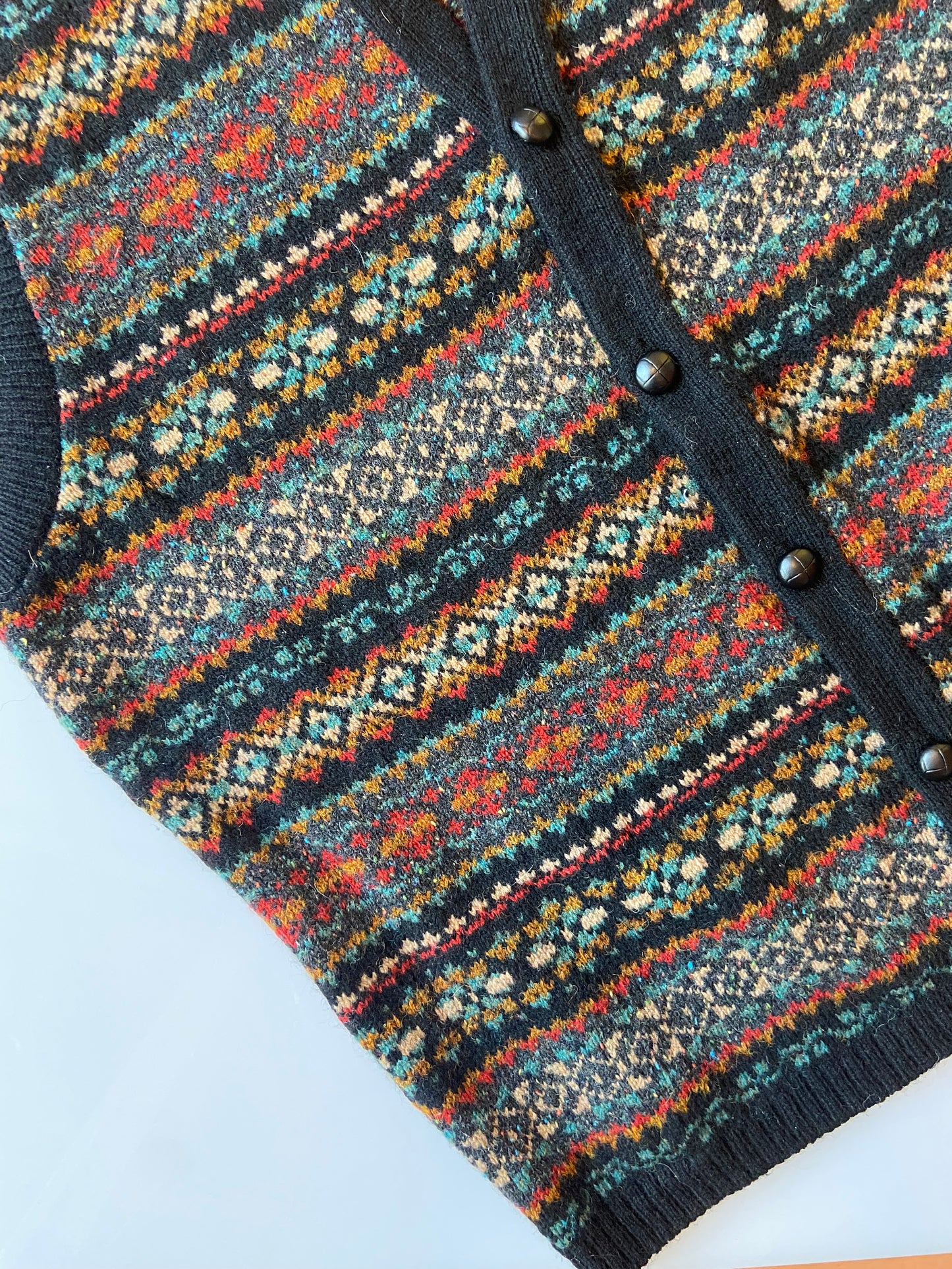 L.L. Bean 100% Wool Patterned Vest