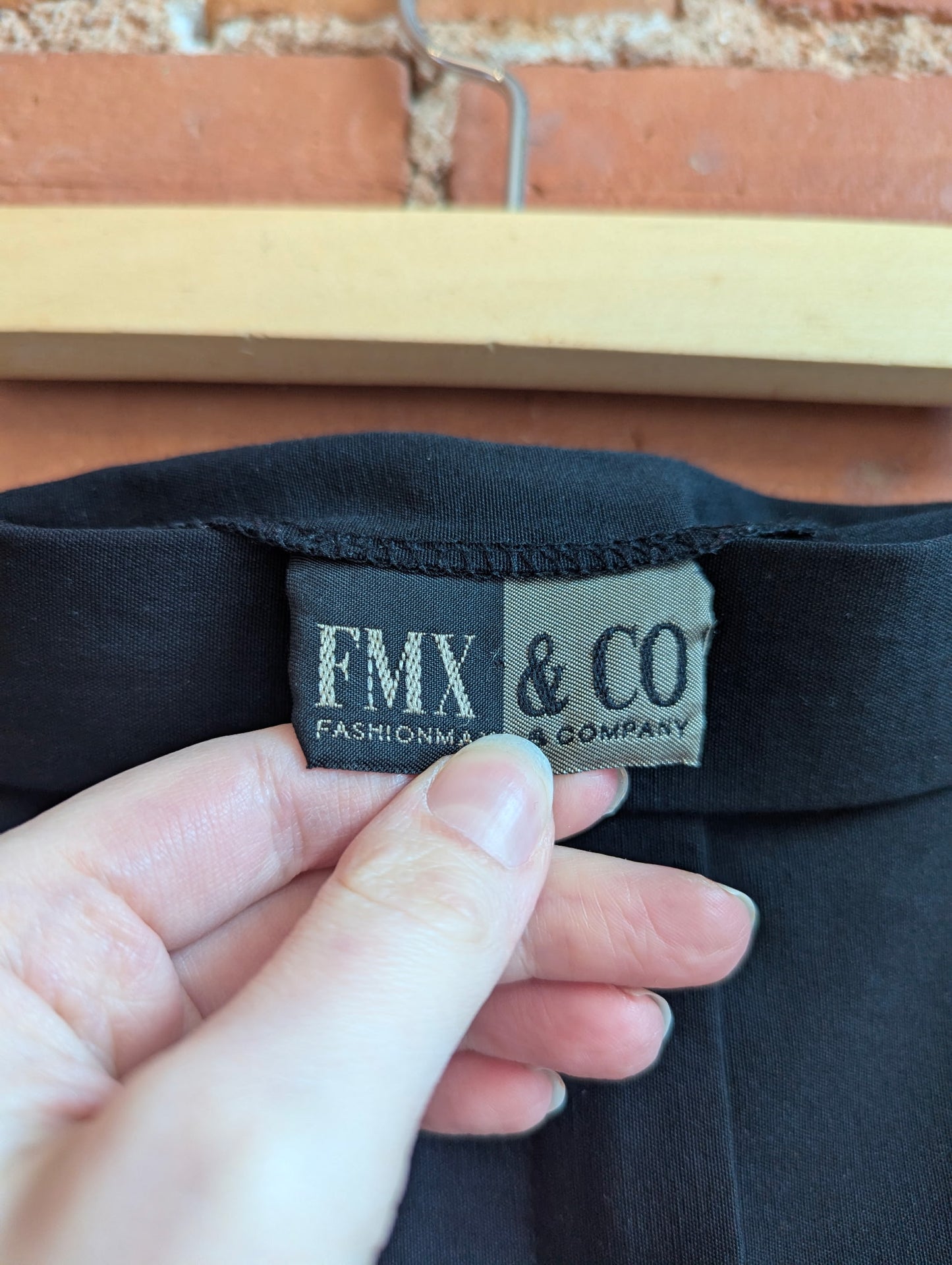 1990s FMX & Co Black Mini Skirt With Fringe Belt