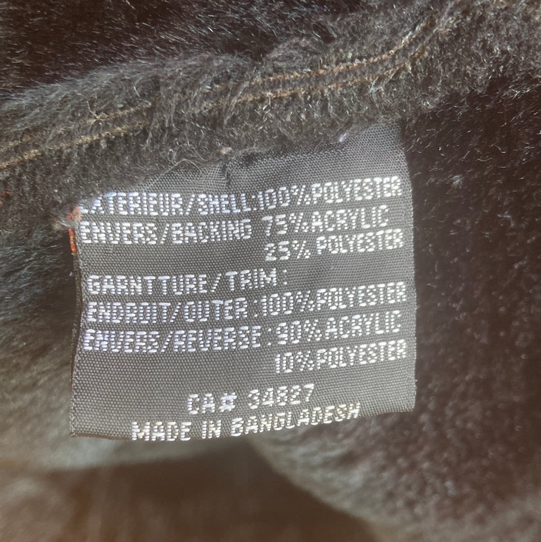 Y2K Faux Suede & Fur Black Jacket