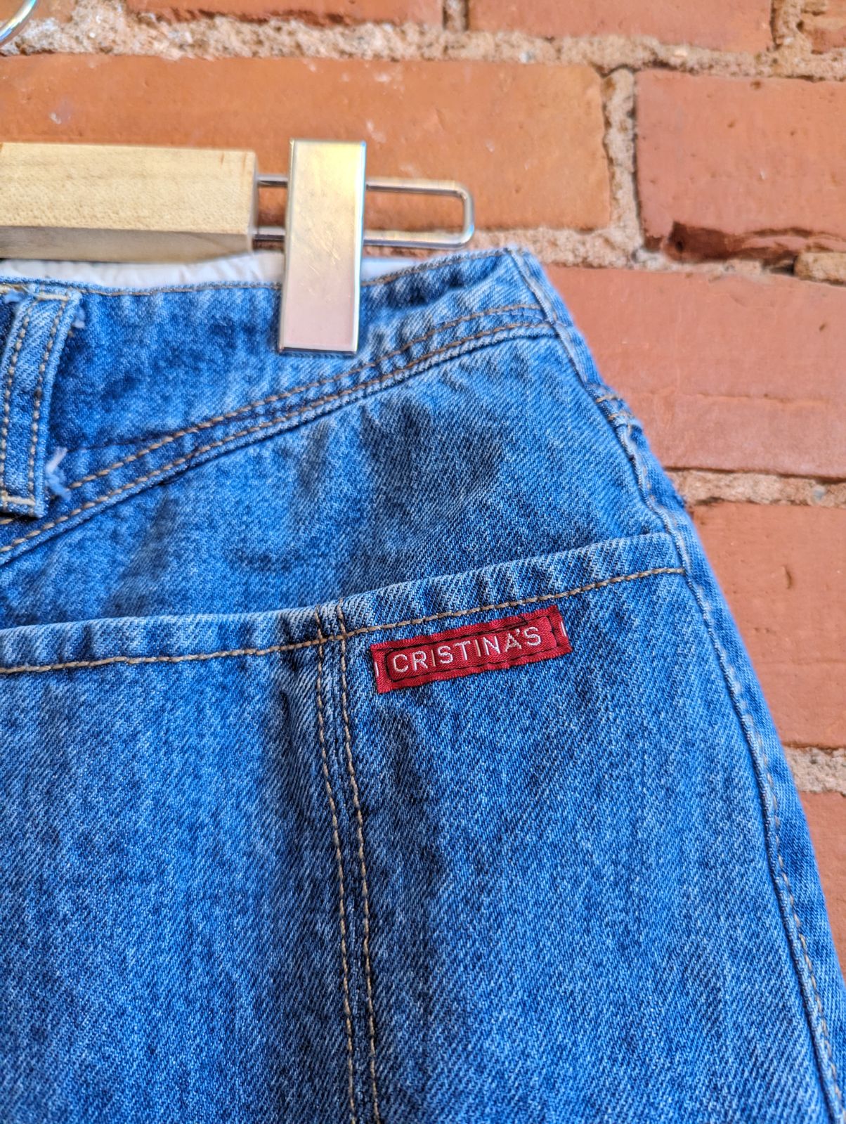 1980s Christina Denim Mini Skirt