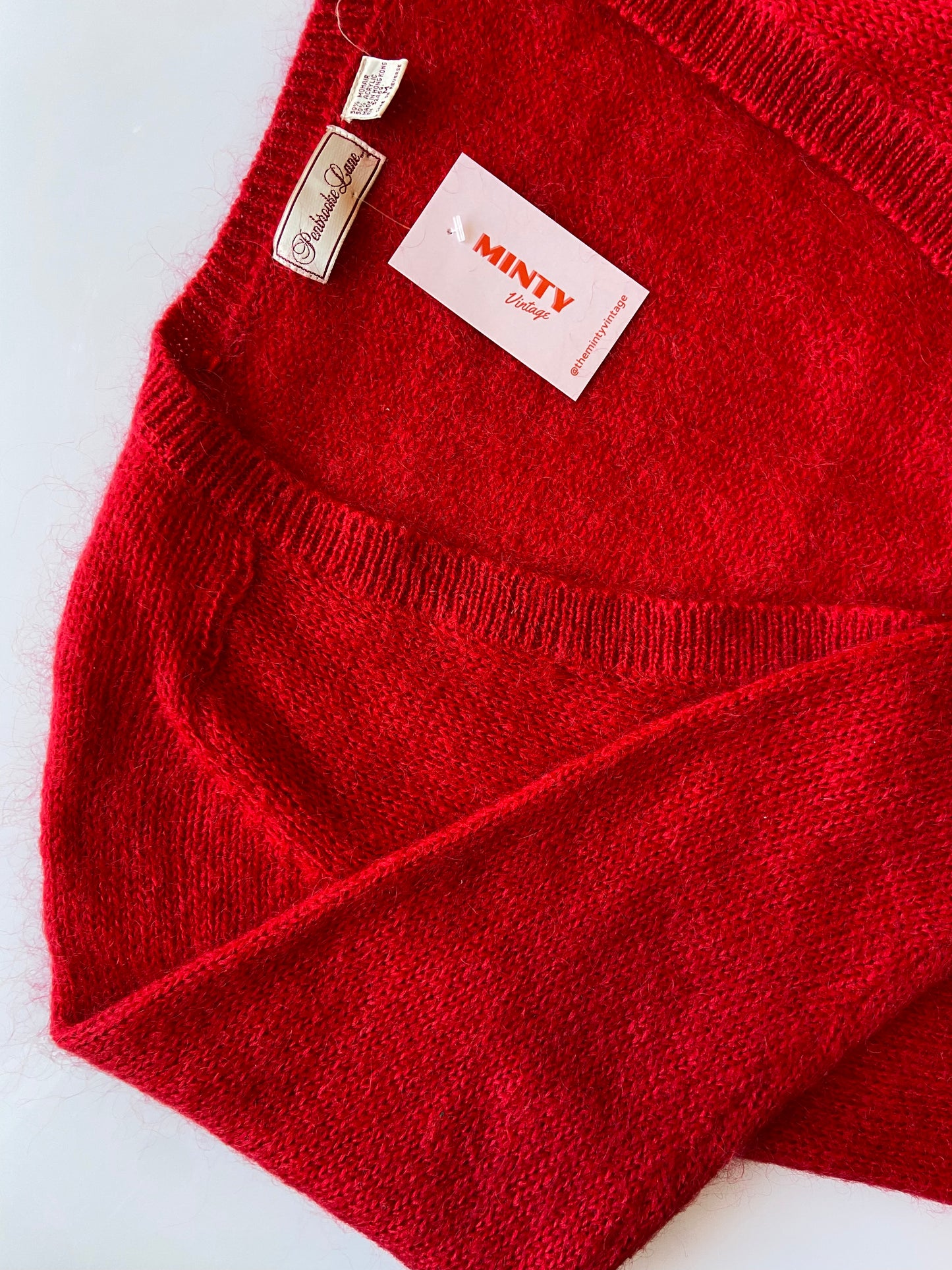 Red Mohair Cardigan