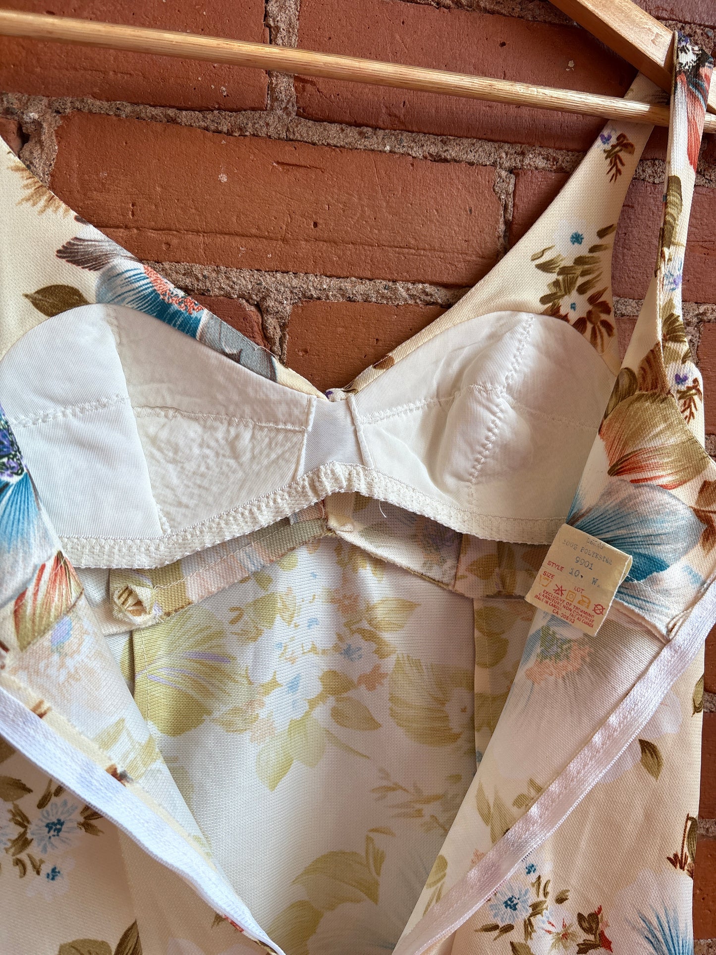 70’s Cream Floral Dress