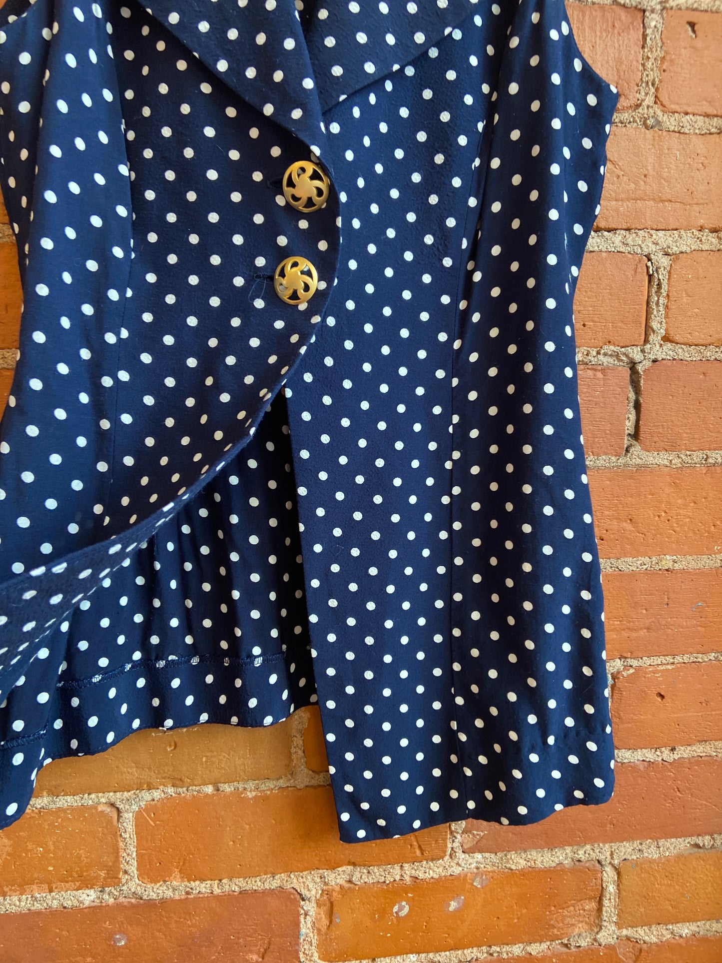 Vintage Joseph Ribkoff Sleeveless Polka dot Top