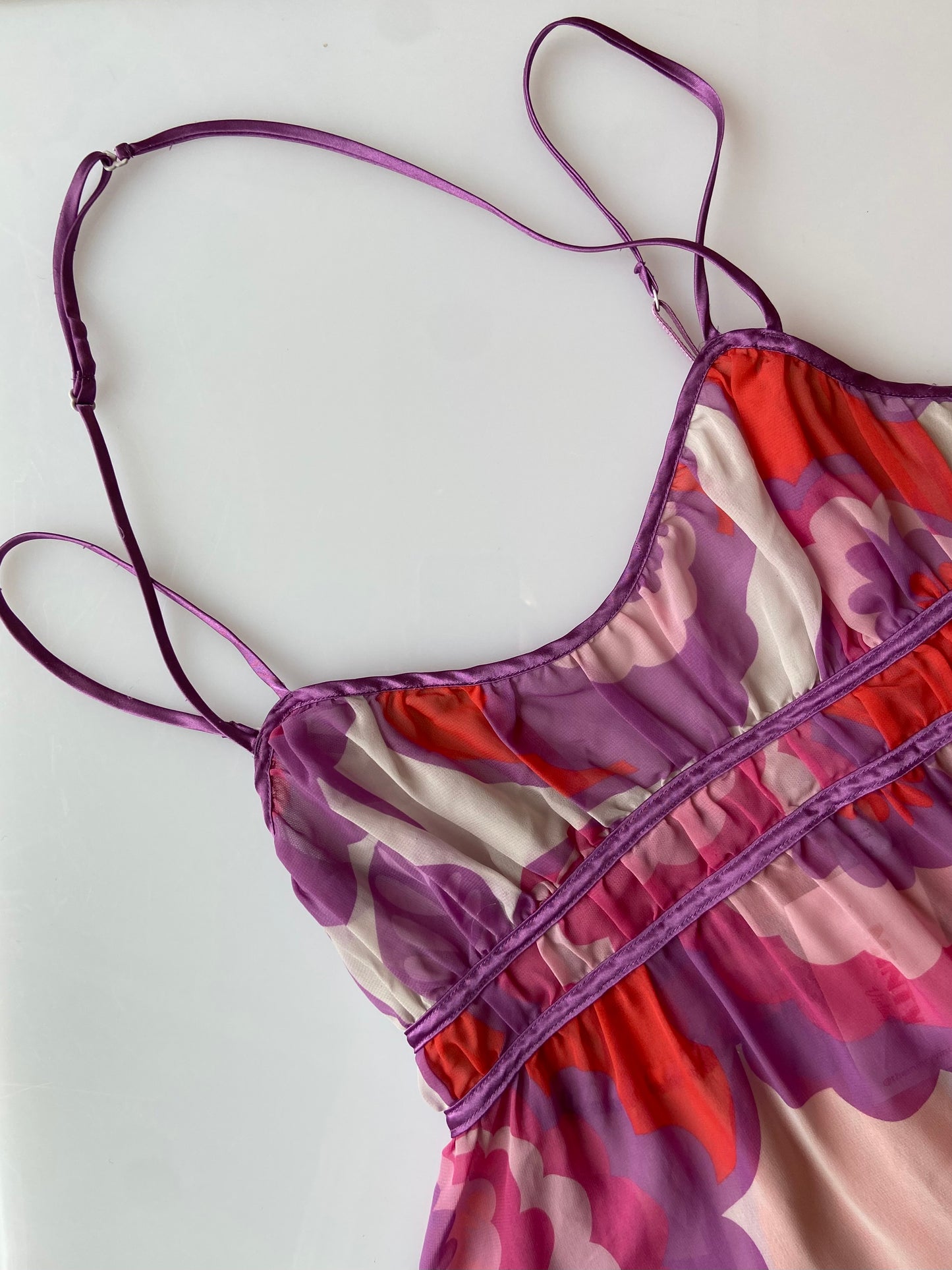 Y2K Pink & Purple Floral Maxi Nightgown