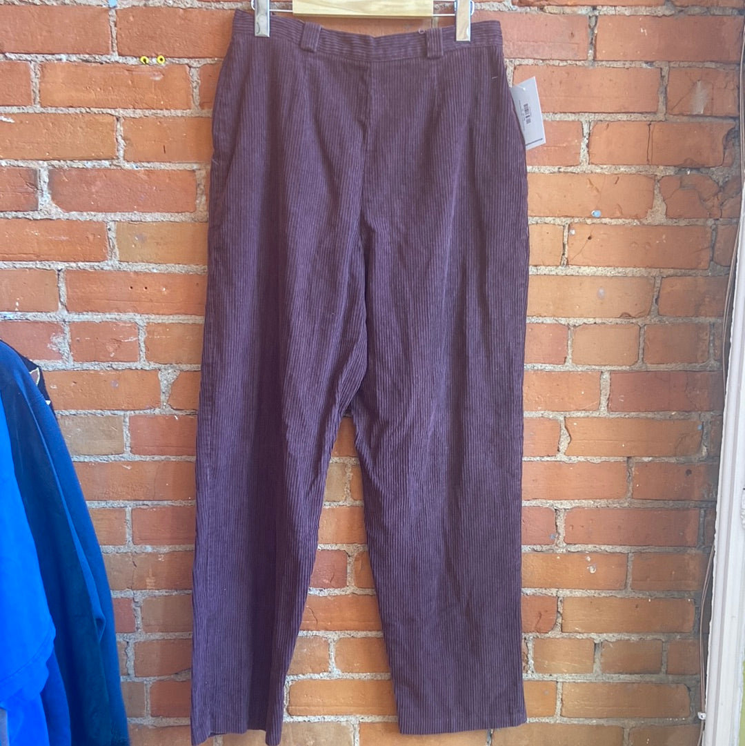Brown Corduroy High Waisted Pants