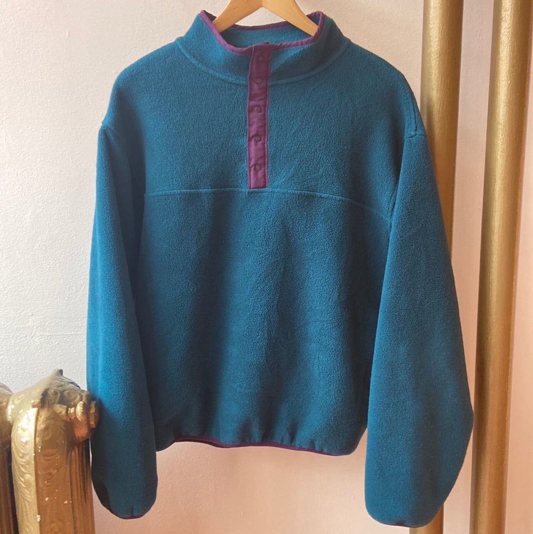 Land's End Jade 1/4 Button Fleece