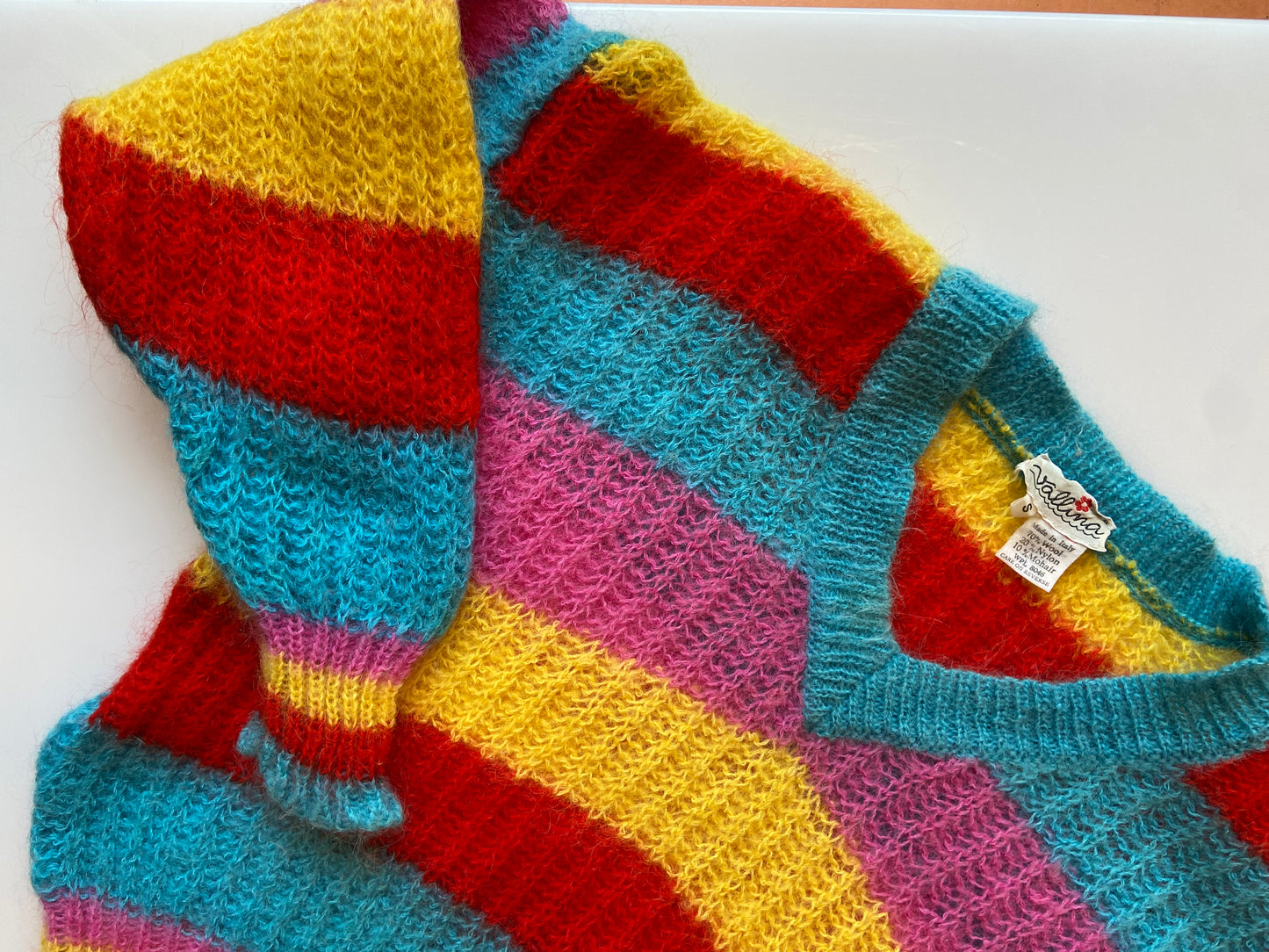 Vallina Striped Colourful V-Neck Sweater!