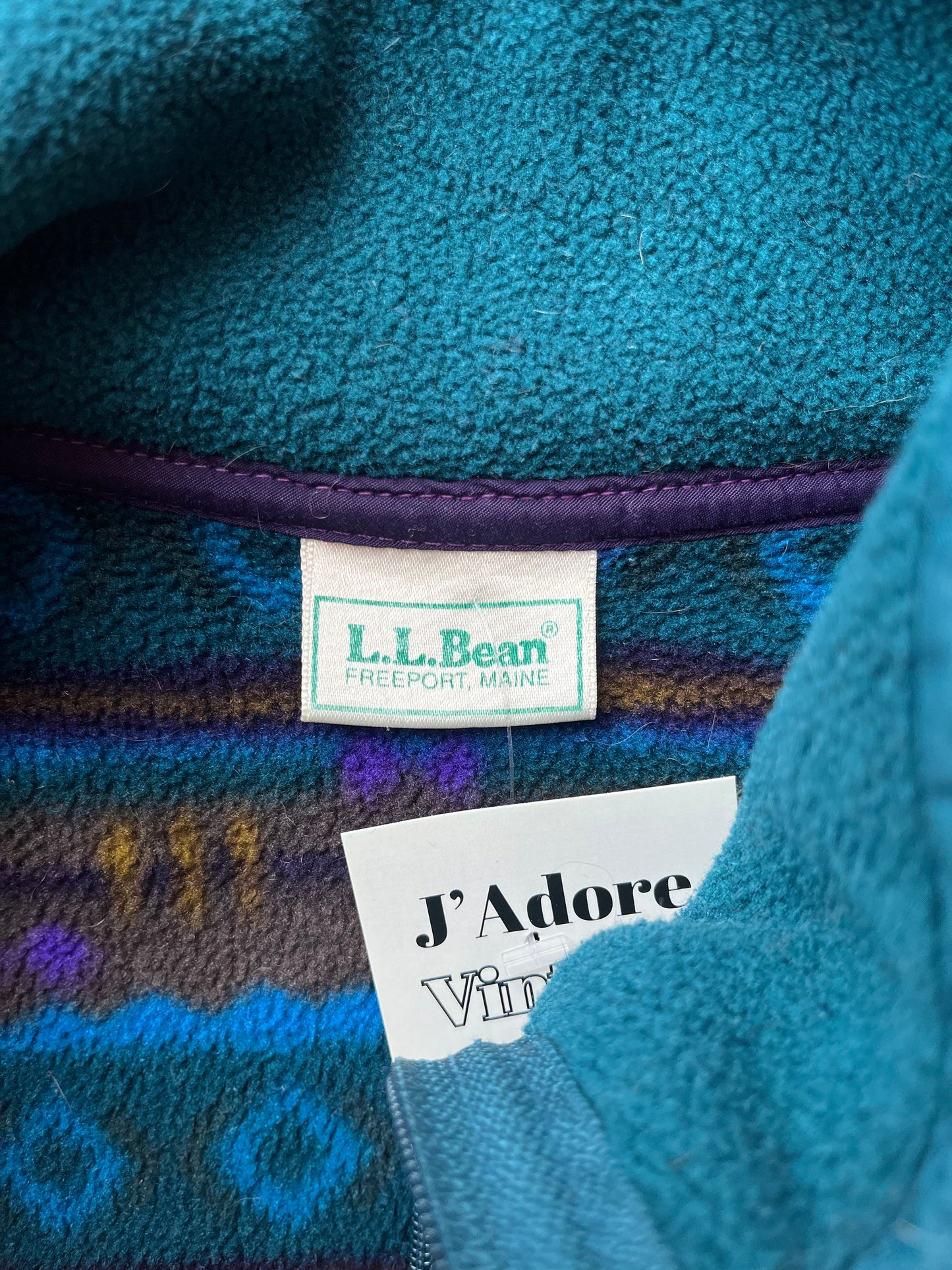 LL Bean Bright Turquoise Fleece