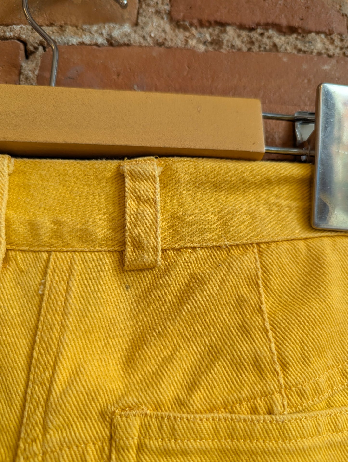 1990s Separate Scene Yellow High Rise Shorts