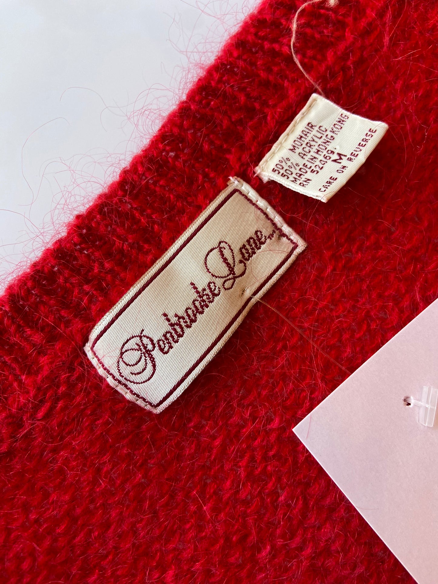 Red Mohair Cardigan