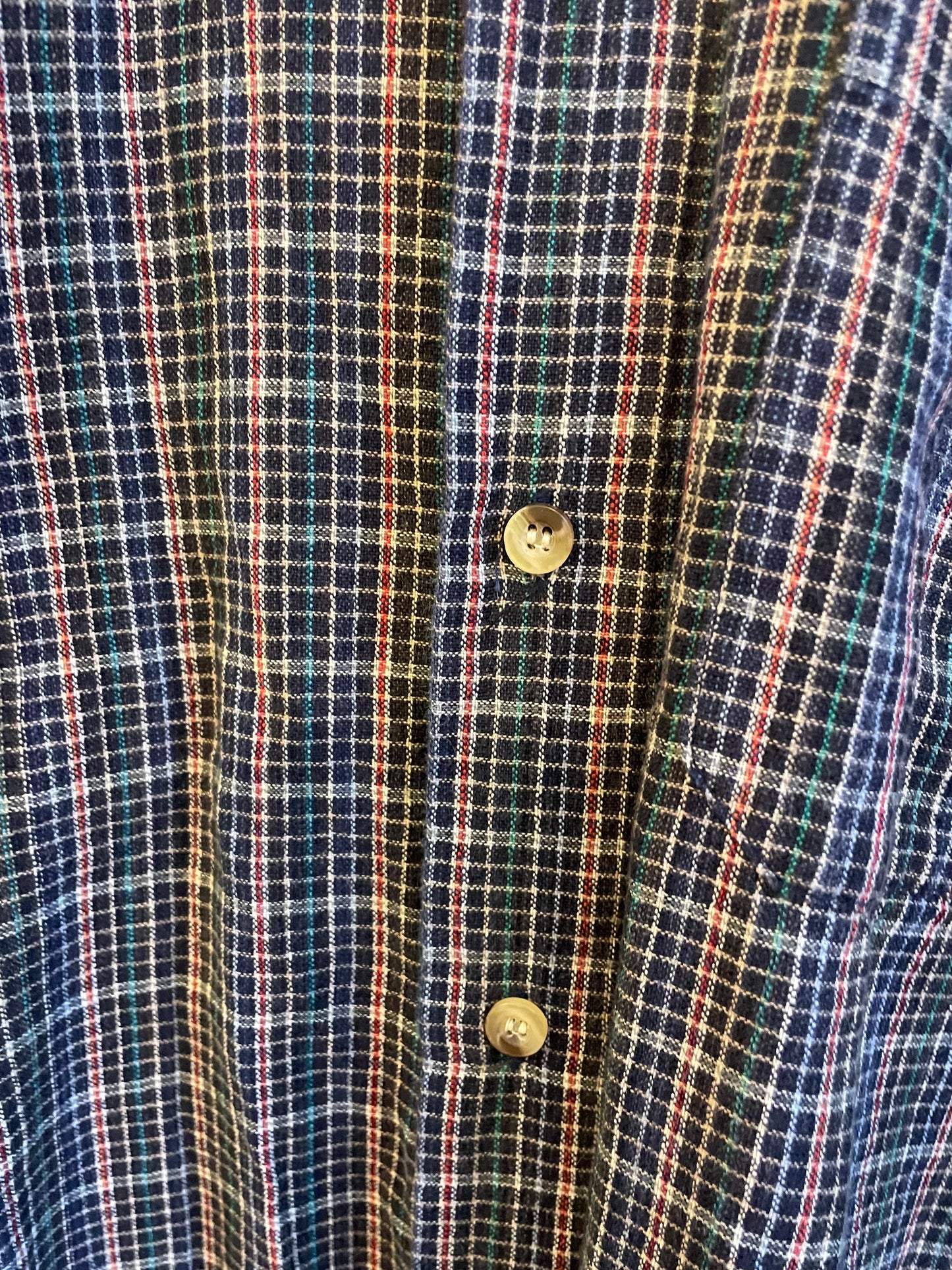90’s Multi Color Plaid Button up Top