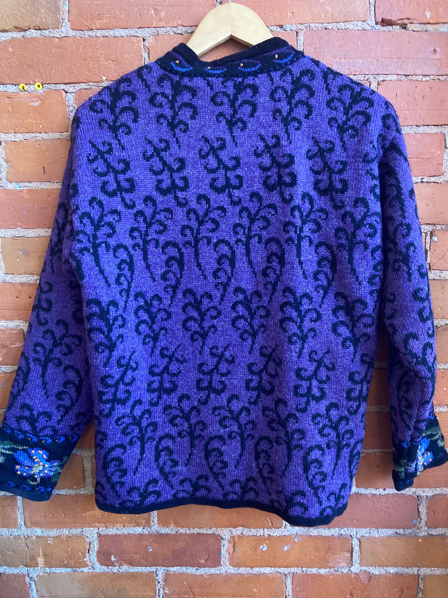 Purple Icelandic Wool Lined Sweater