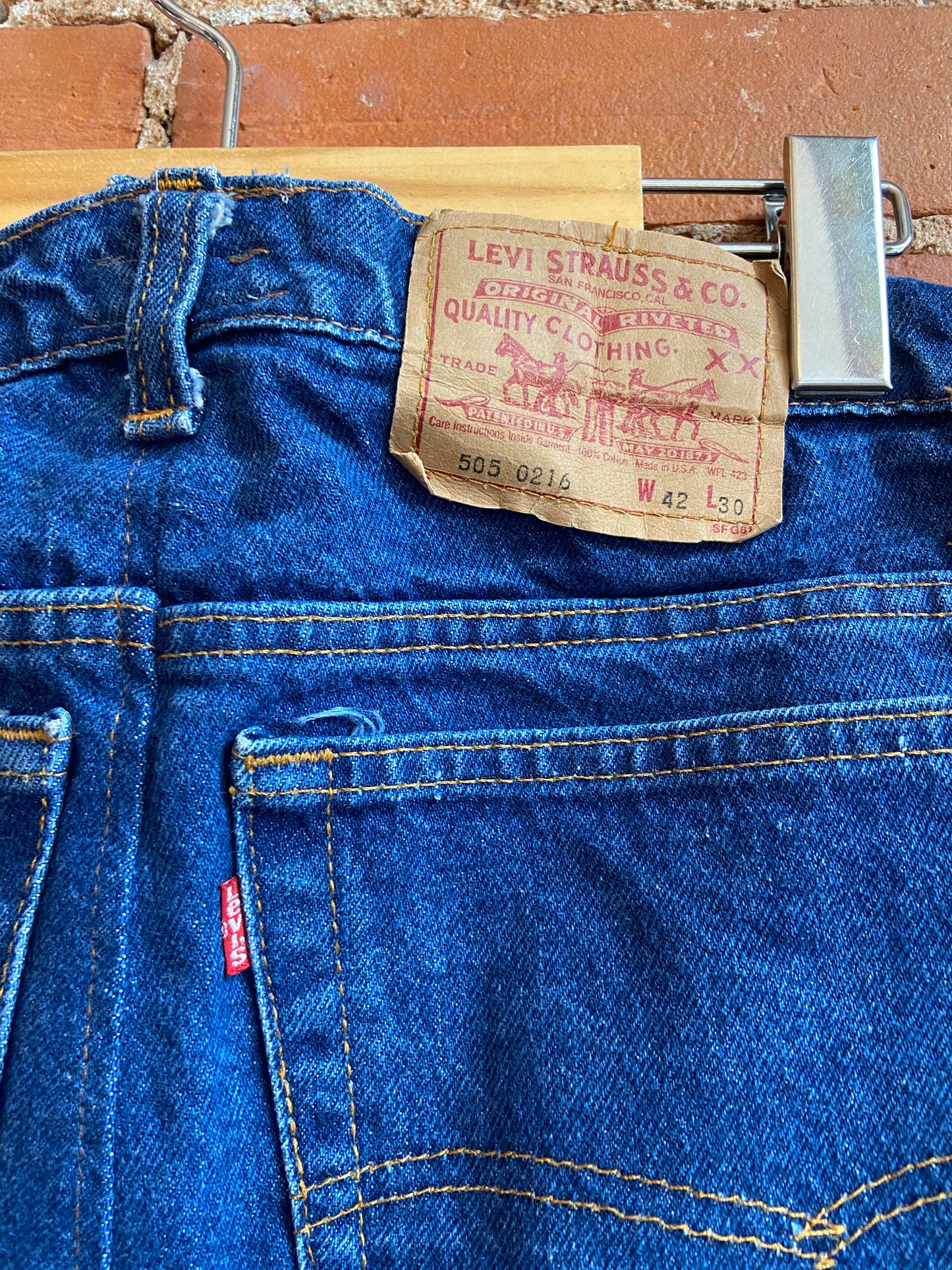 Upcycled Levis Dark Wash Denim Skirt With Frayed Hem