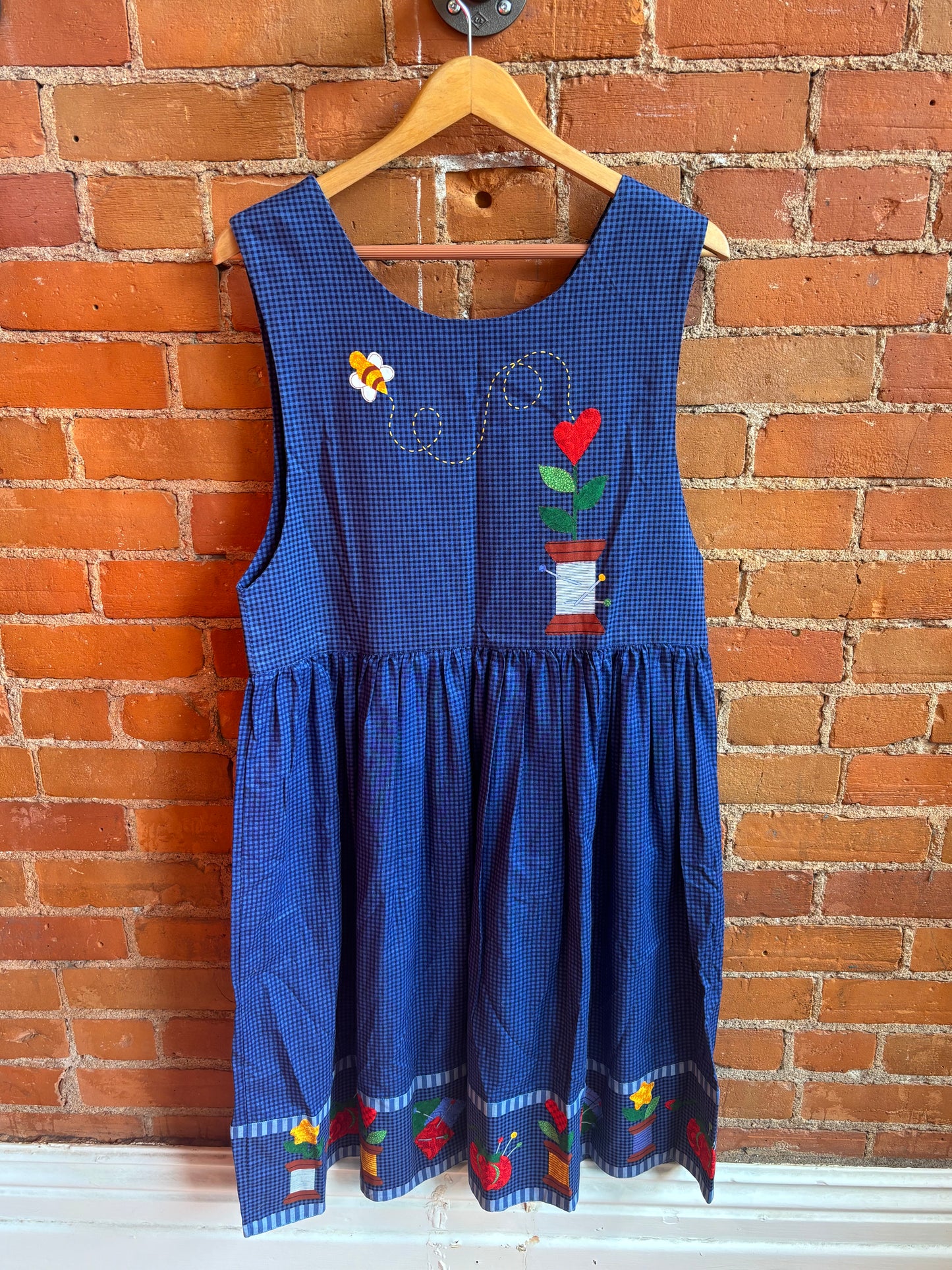 Homemade Cottagecore Sewing Print Dress