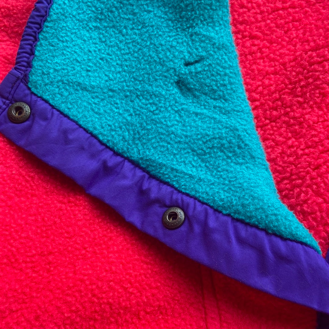 Woolrich Neon Pink Buttoned Fleece Jacket