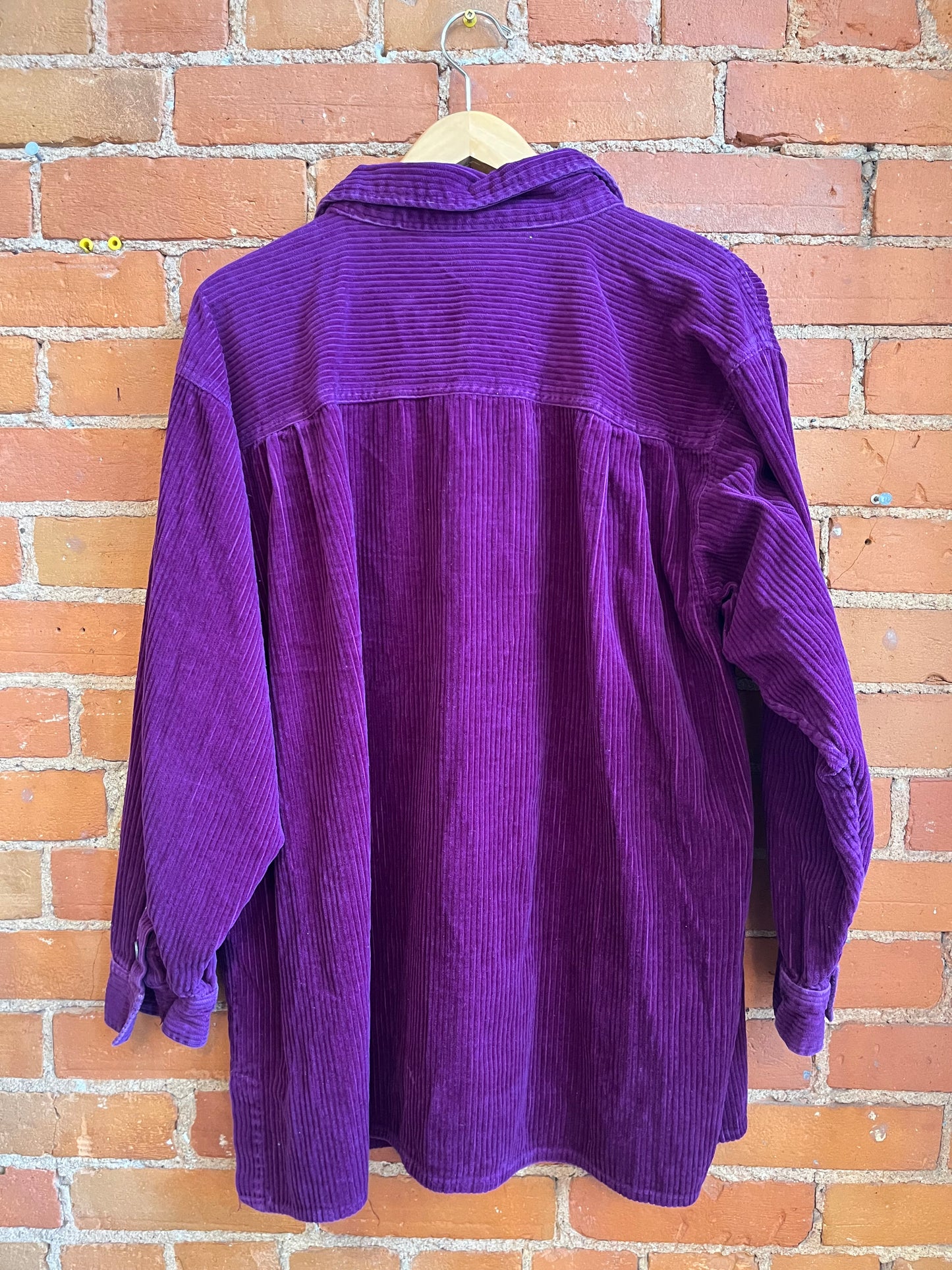 Purple Cord Zip Up Jacket