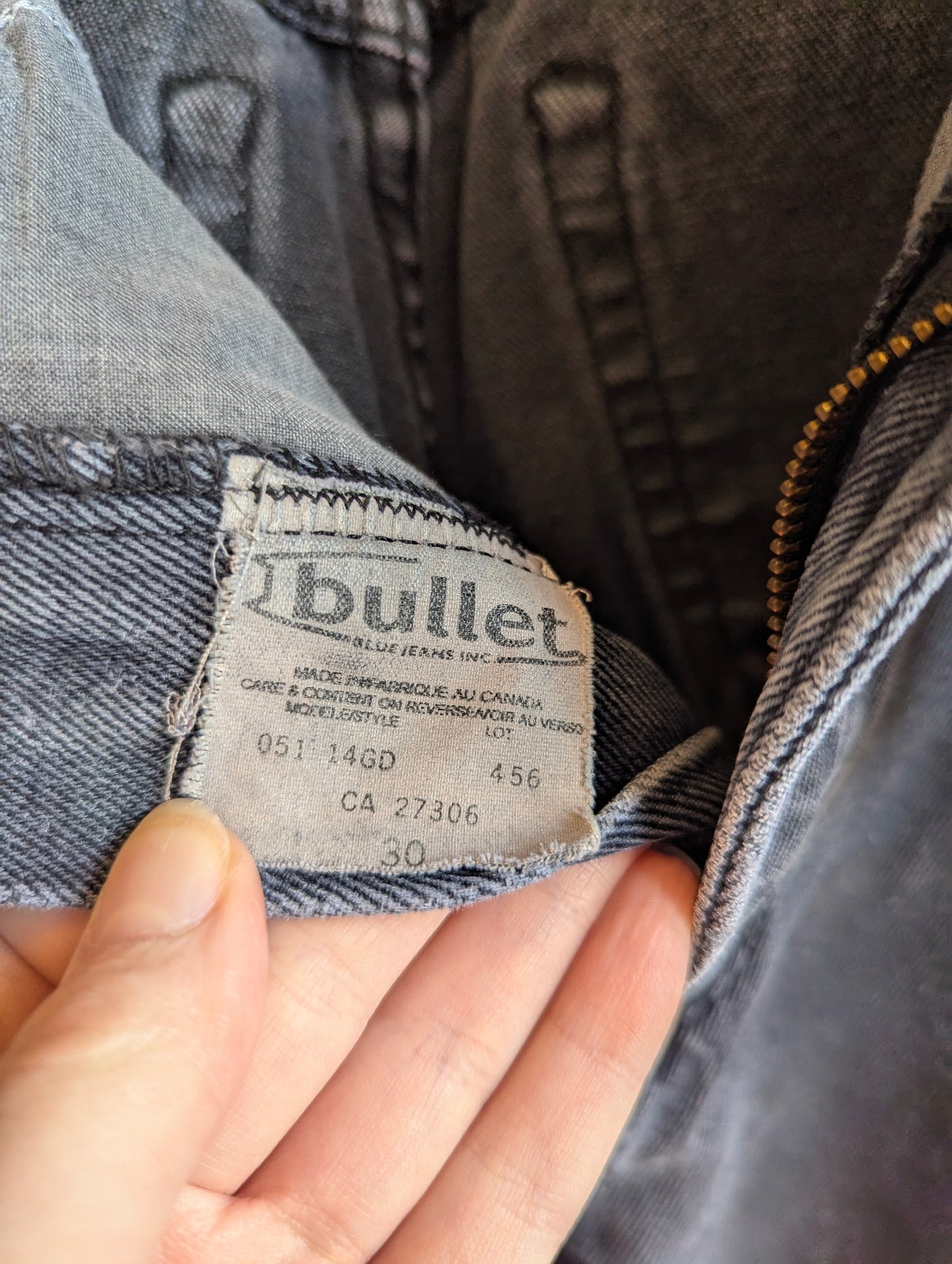 1990s Bullet Grey High Rise, Straight Leg Jeans
