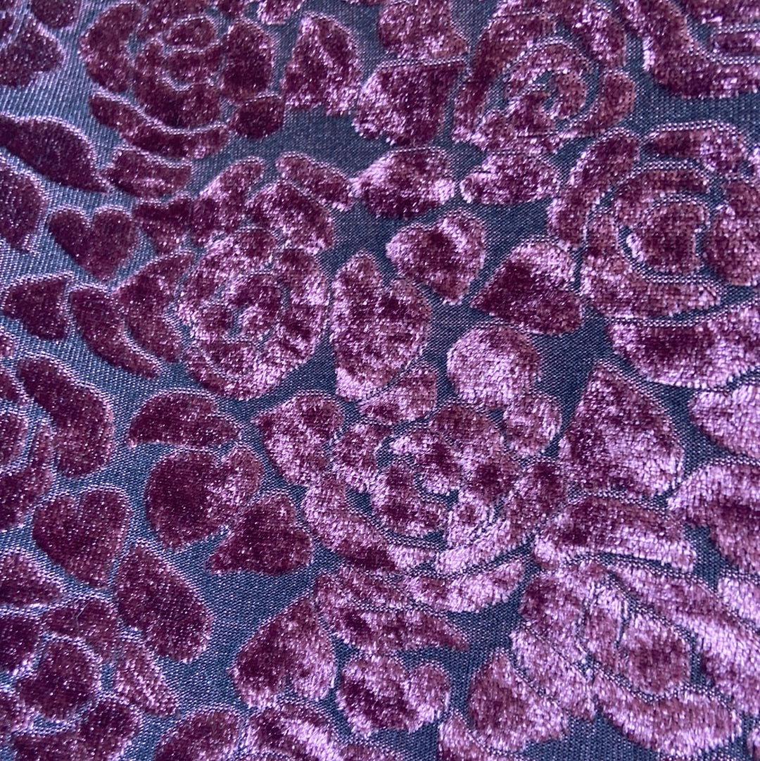 Velvet Rose Print Crop Top