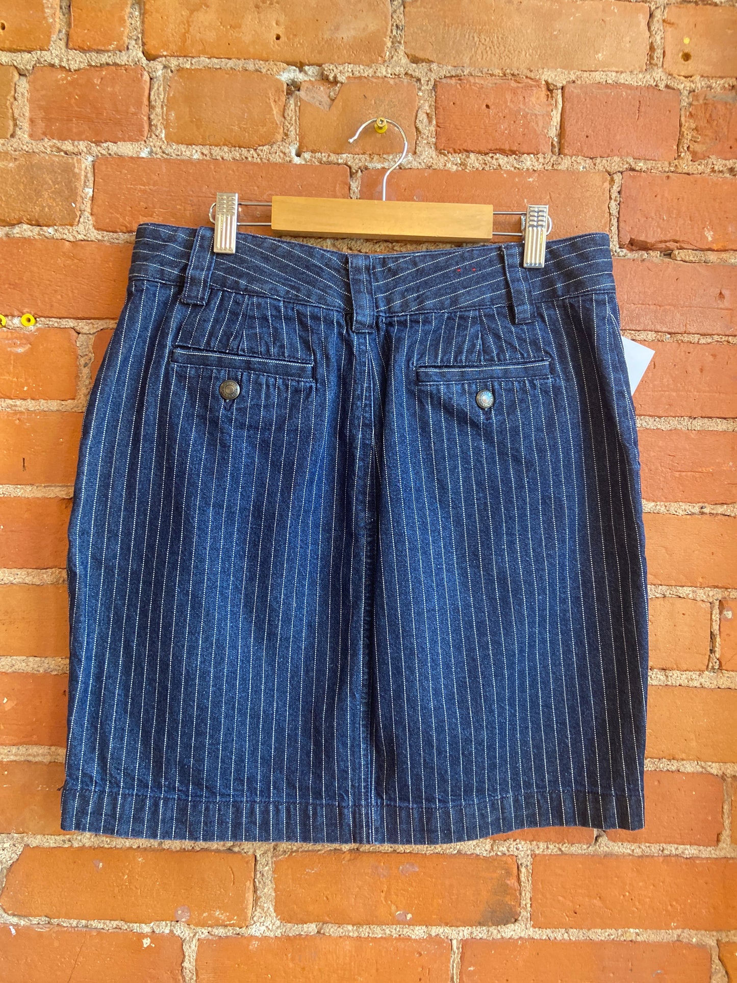 Pinstripe Jean skirt
