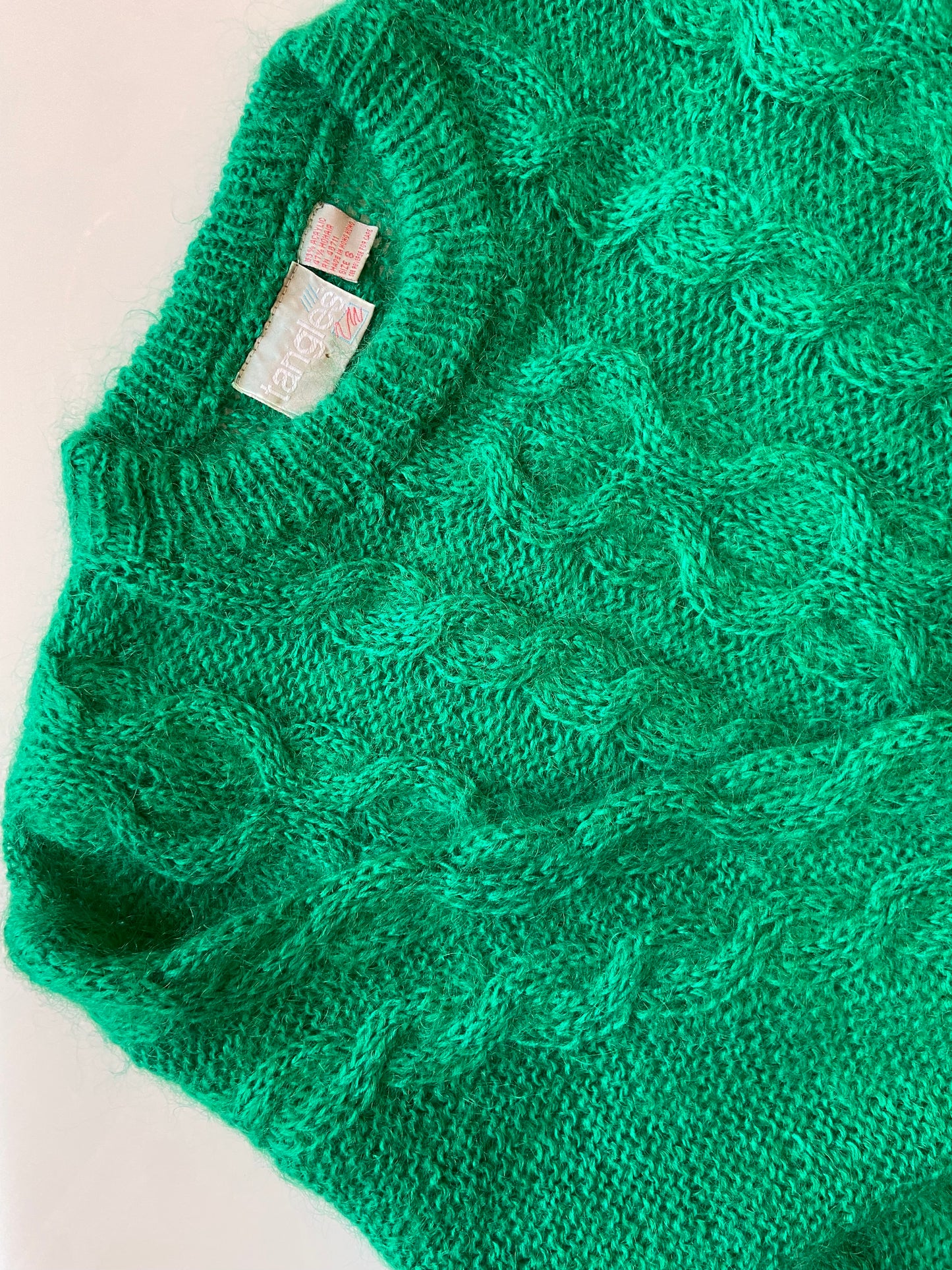 Bright Green Mohair Sweater