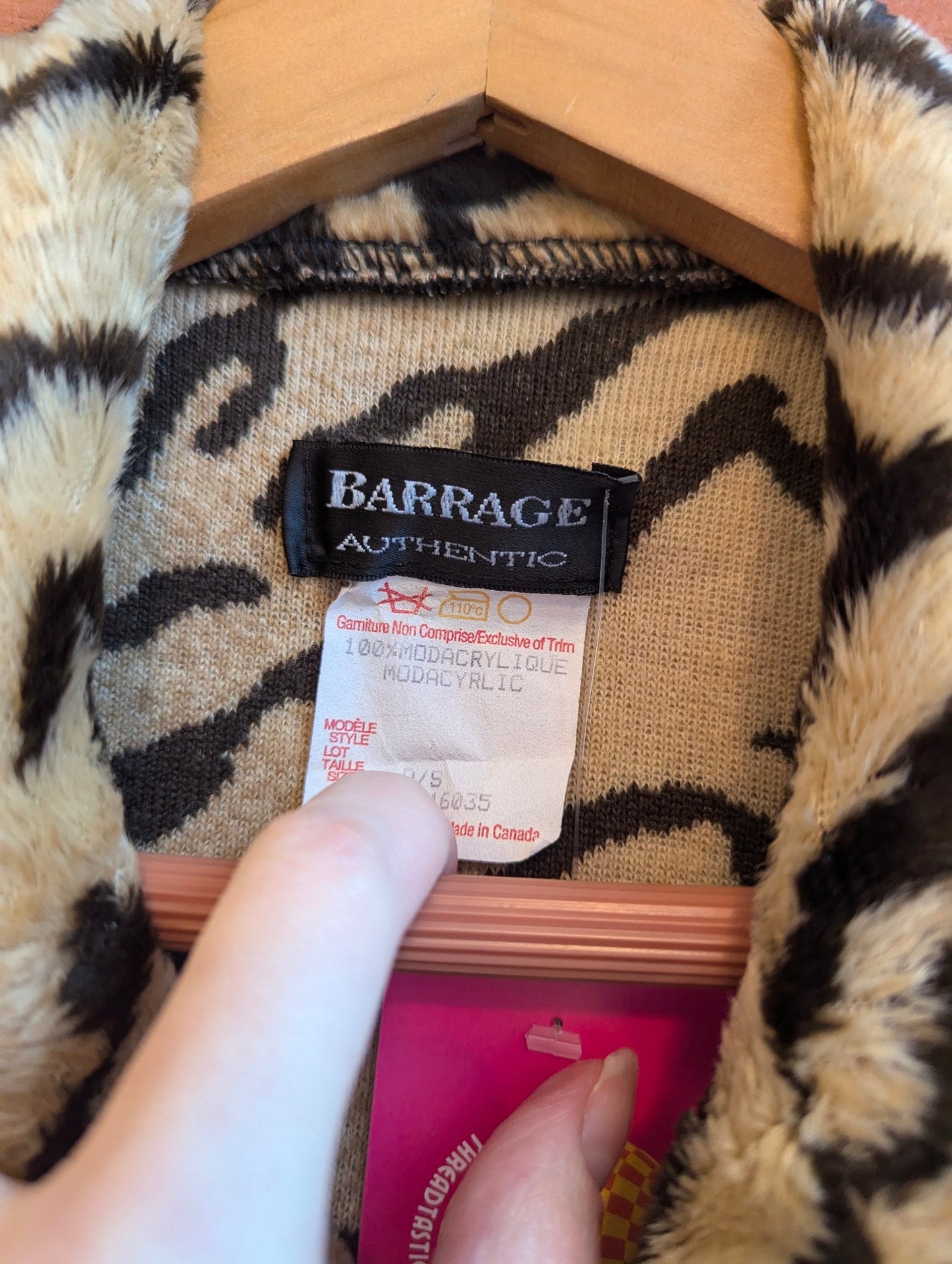 1990s Barrage Authentic Tiger Print Fuzzy Vest