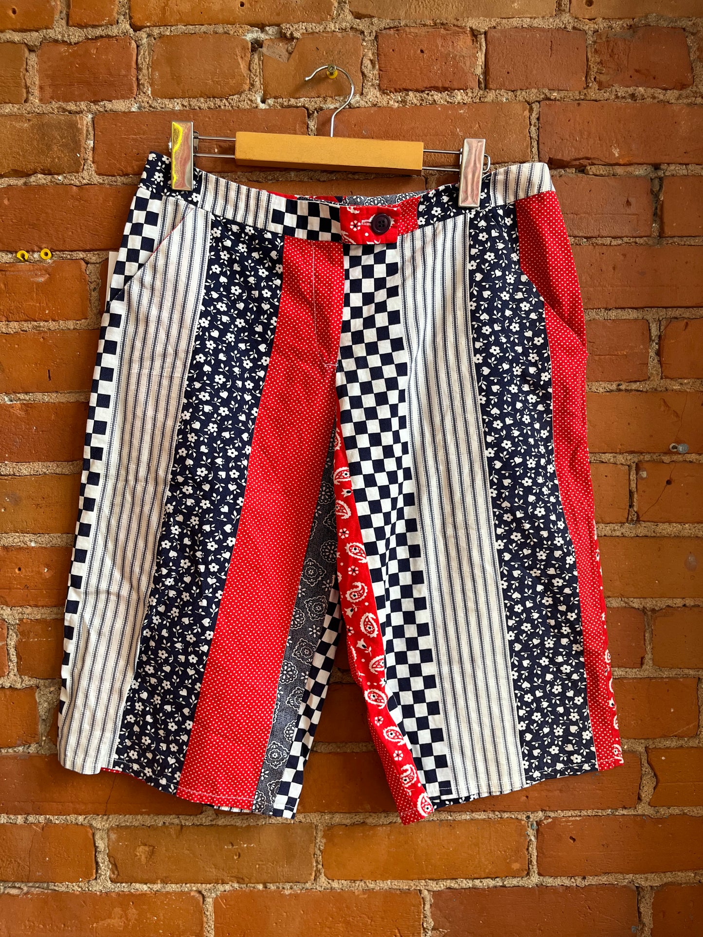70’s Handmade Colorful Patchwork Shorts