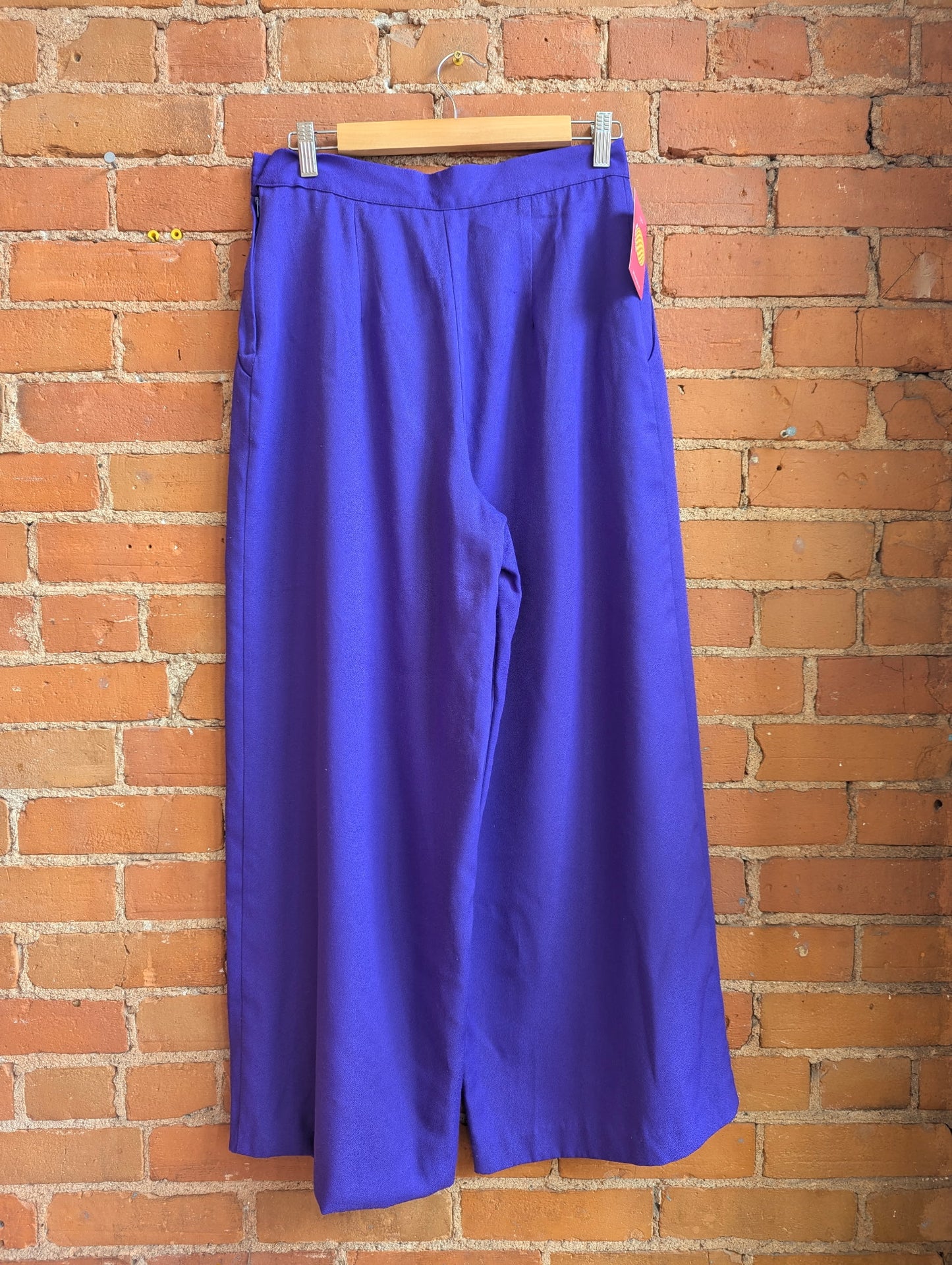 1980s Purple Ultra Wide Leg Pleated Pants