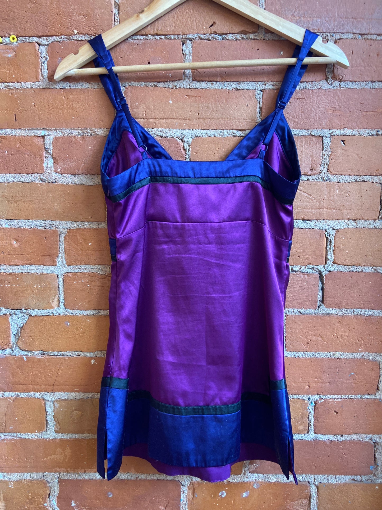 Le chateau Satin Purple with Black Trim