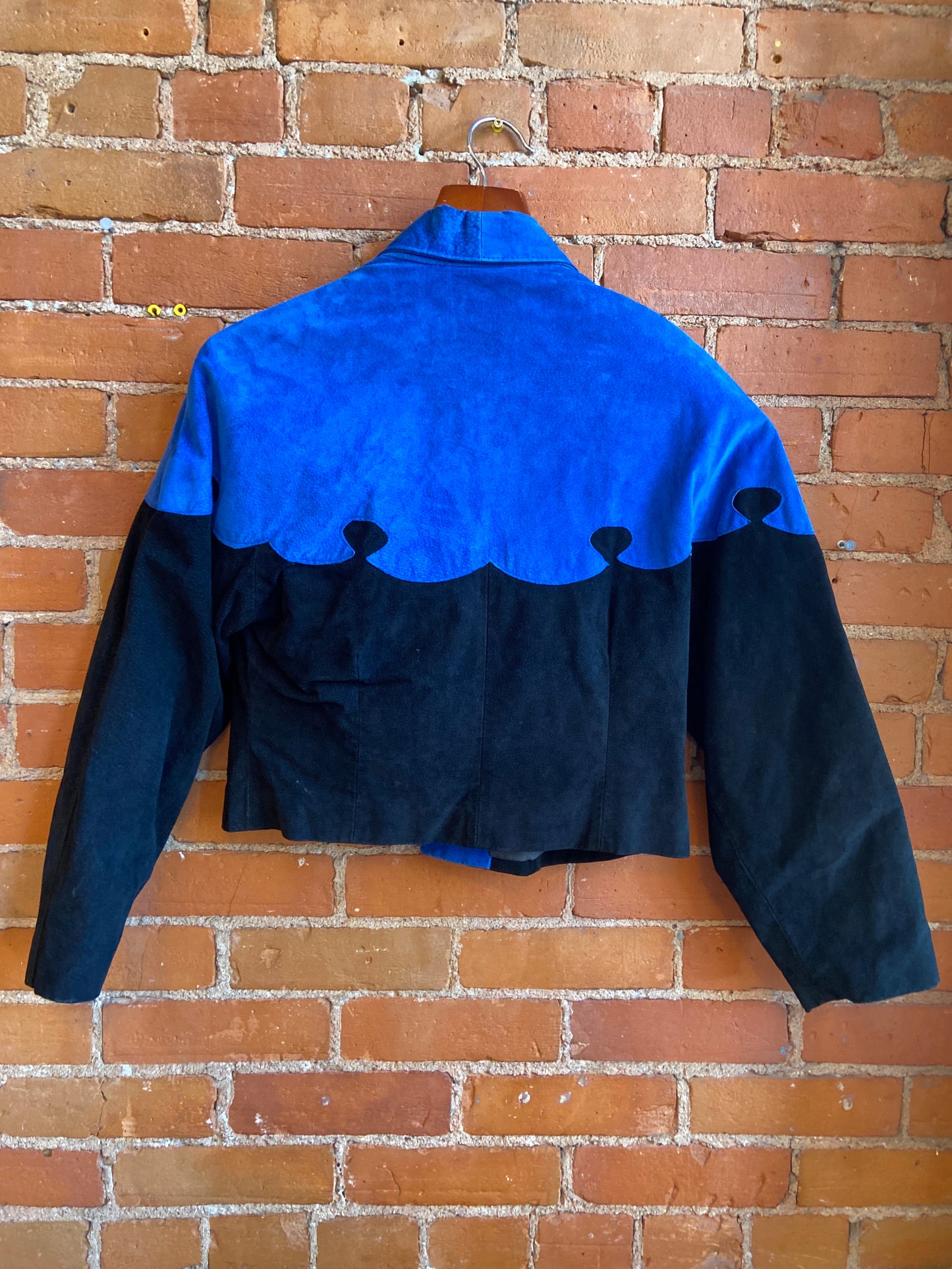 80s Colourblock Suede Jacket