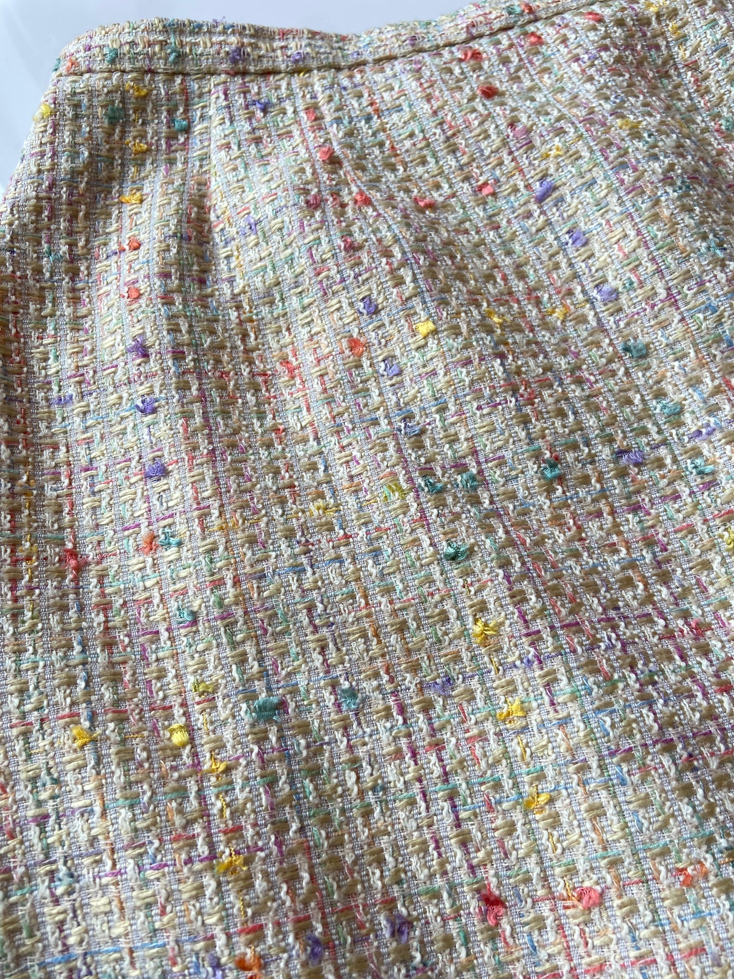 Chanel-style Tweed Spring Pencil Skirt