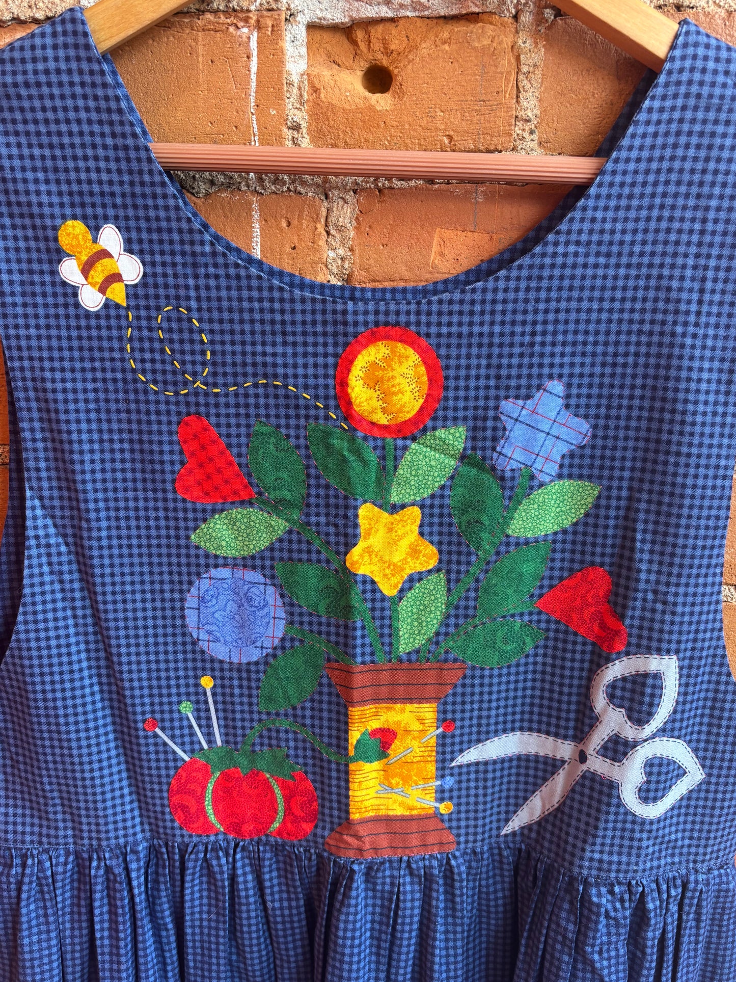 Homemade Cottagecore Sewing Print Dress