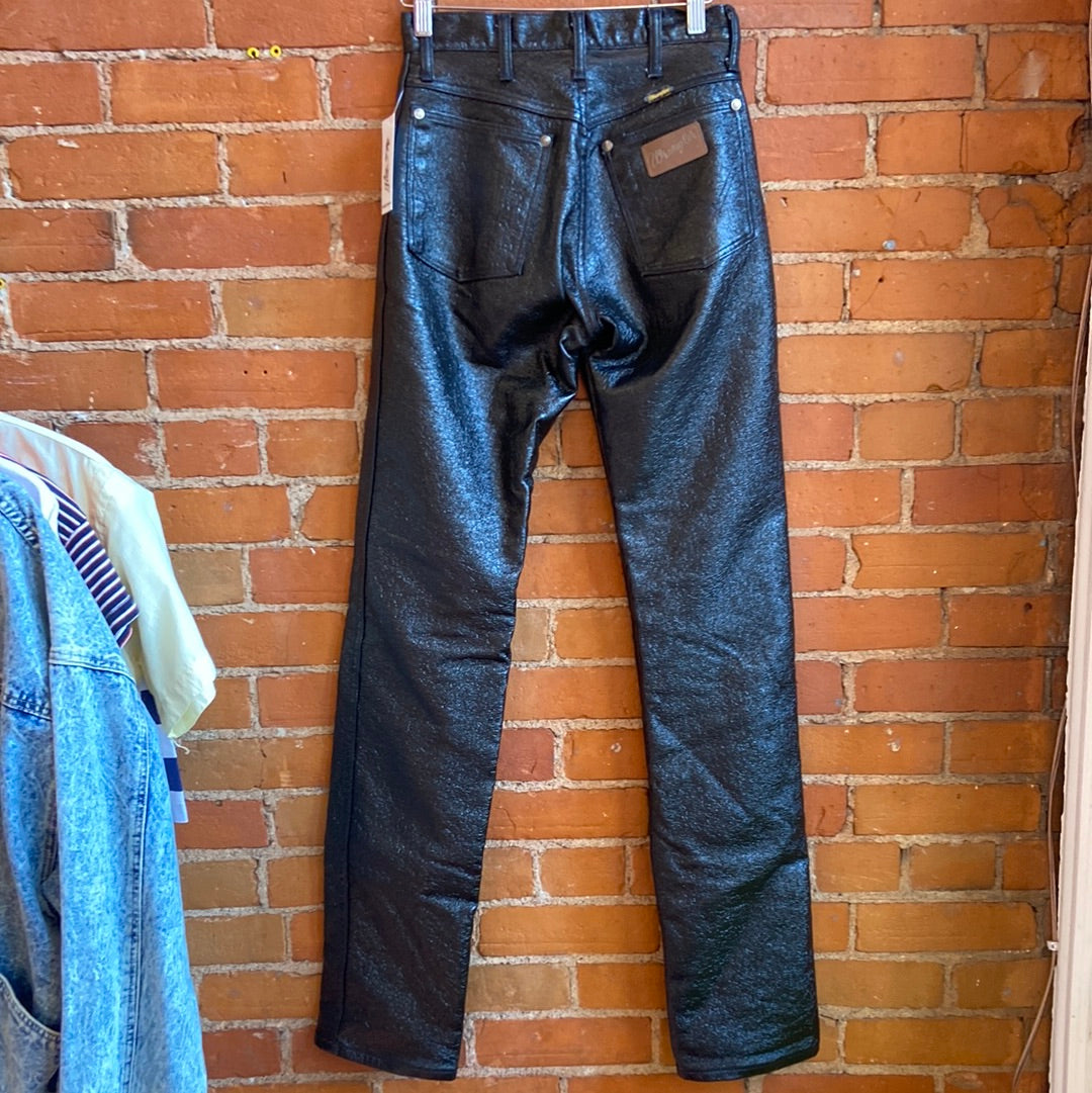 Wrangler Faux Leather Black Pants