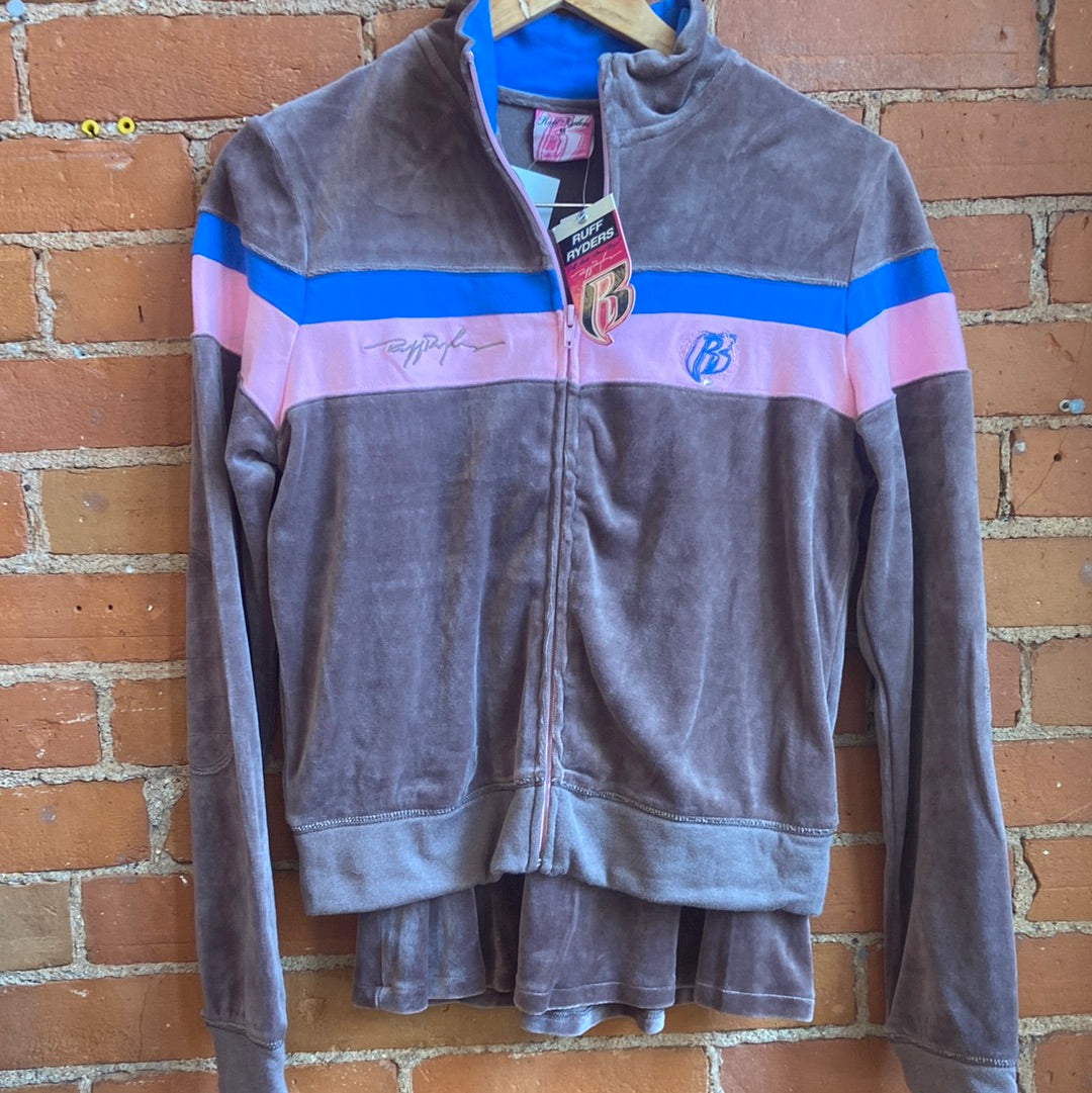 Deadstock Y2K Brown Velour Ruff Ryder’s 2 Piece set