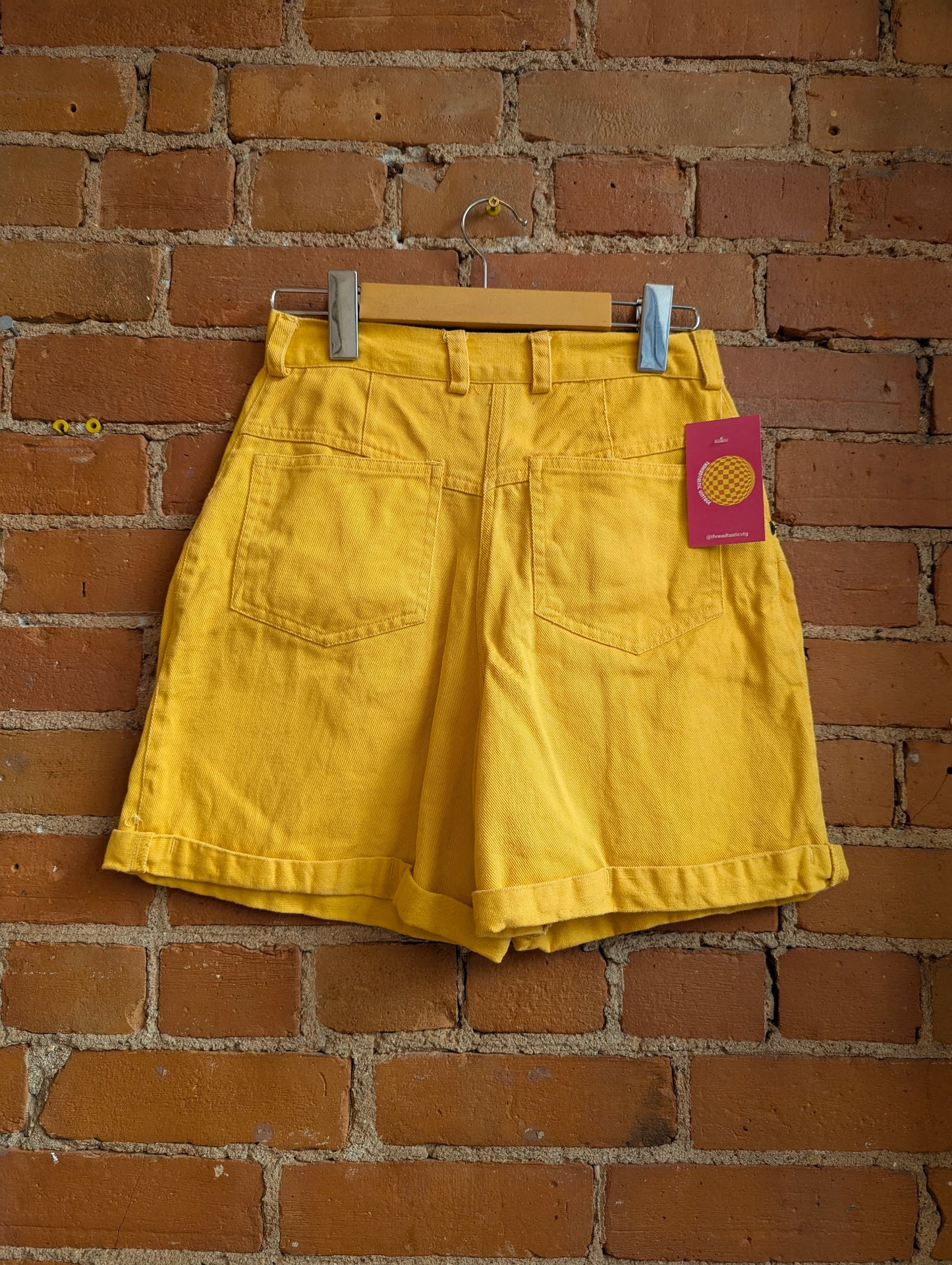 1990s Separate Scene Yellow High Rise Shorts