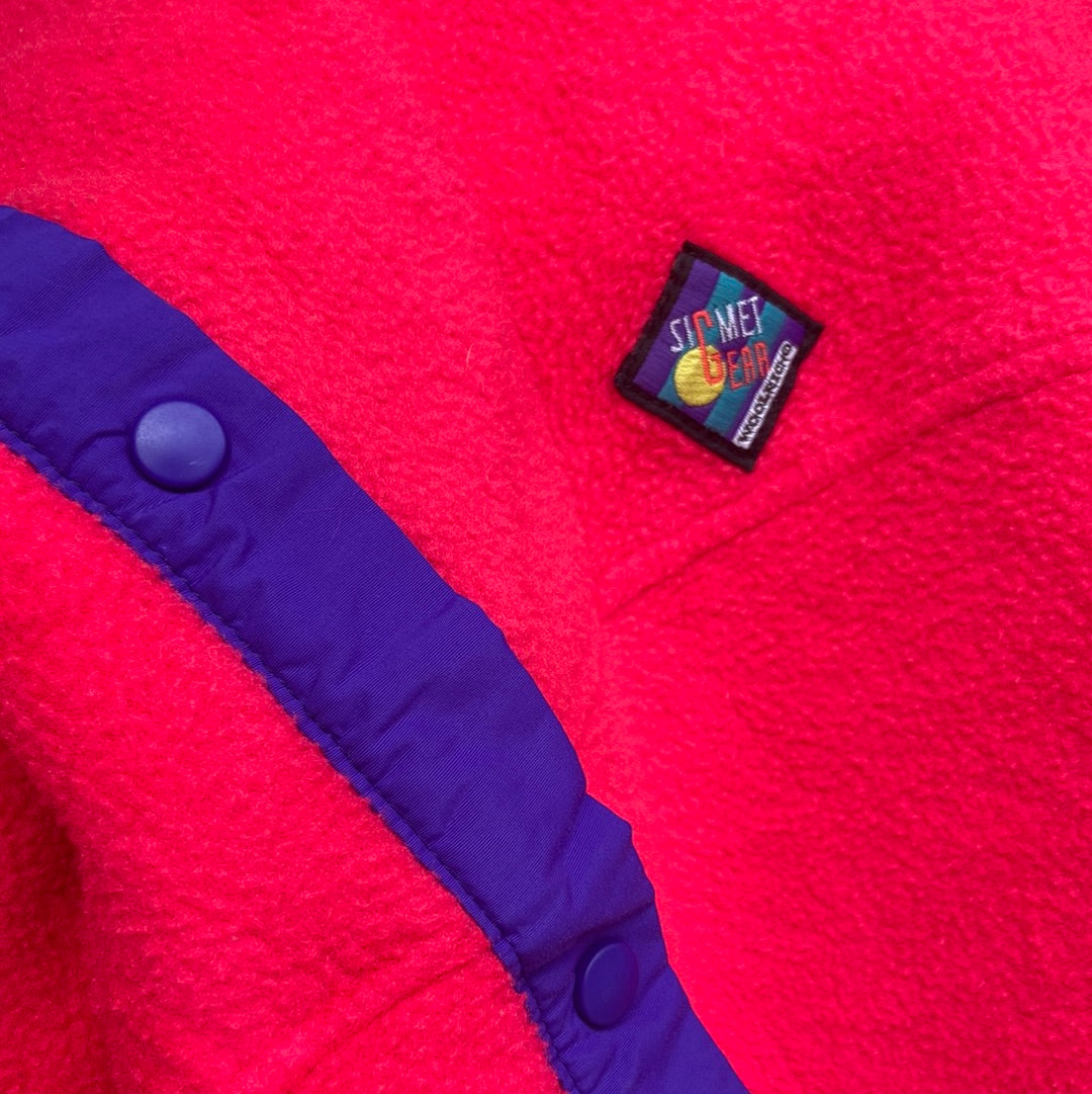 Woolrich Neon Pink Buttoned Fleece Jacket