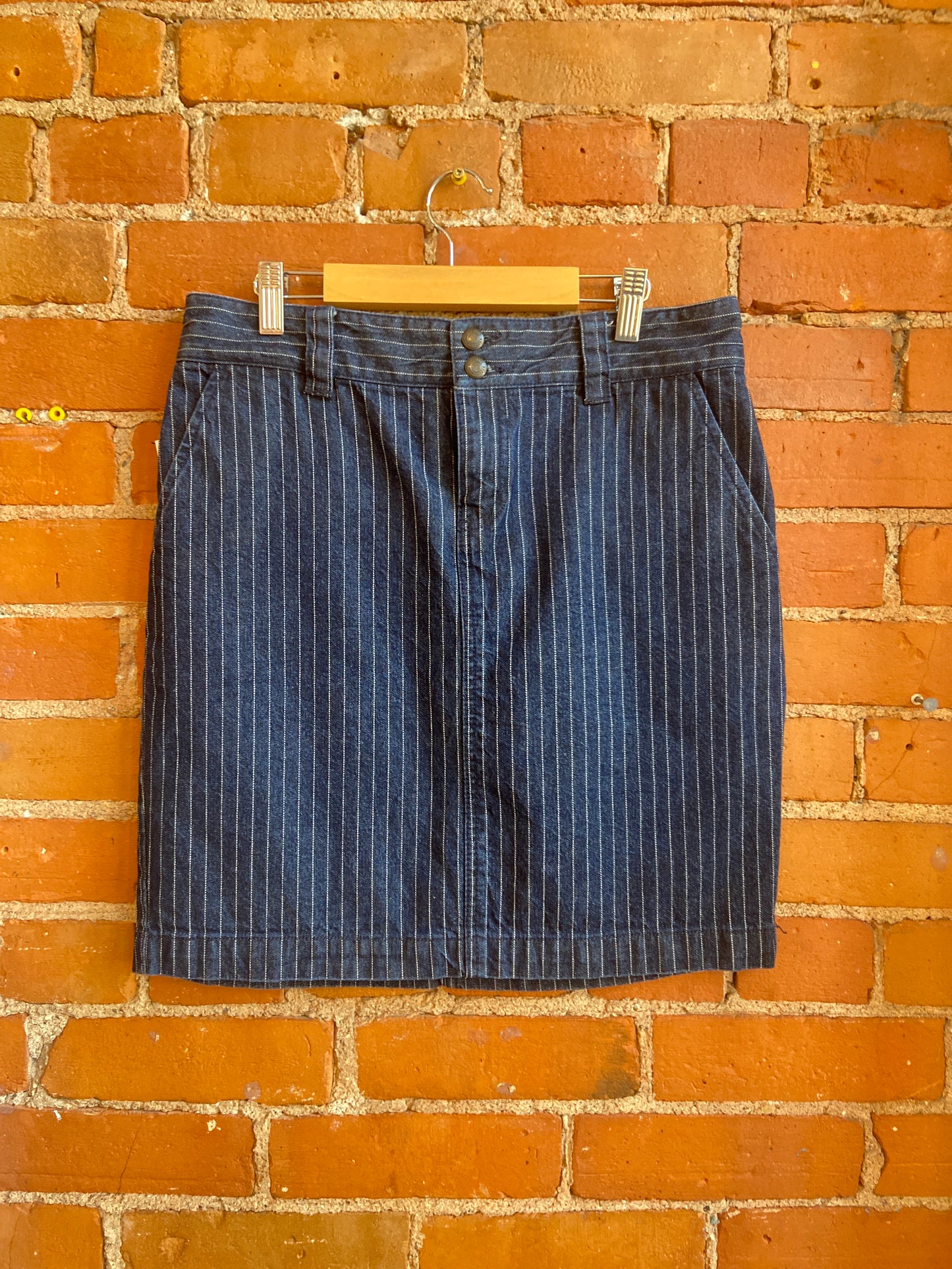 Pinstripe Jean skirt