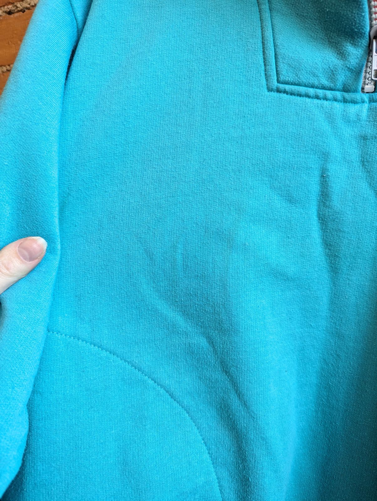 90's Northern Reflections Teal & Pink 1/4 Zip Sweatshirt