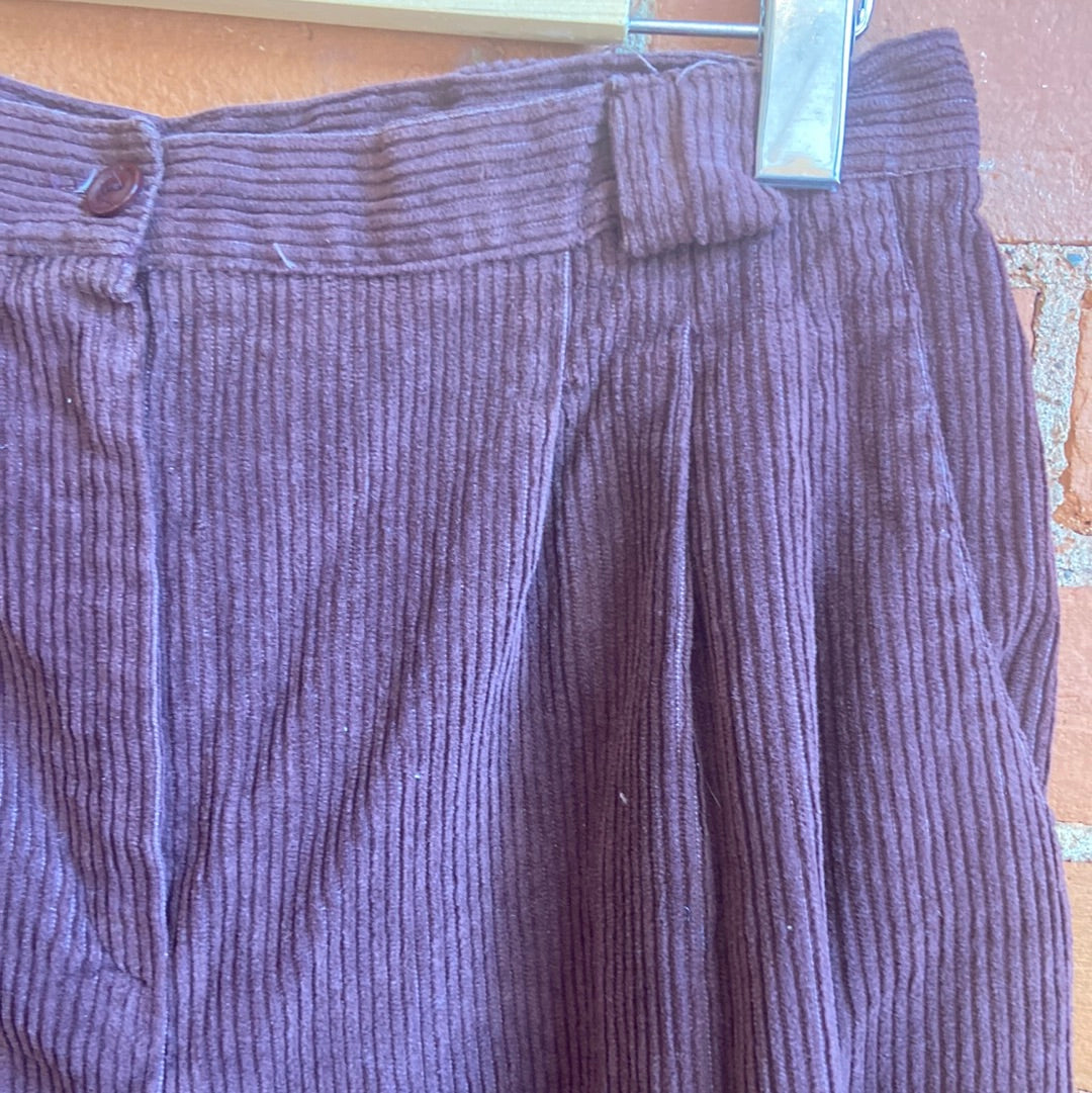 Brown Corduroy High Waisted Pants