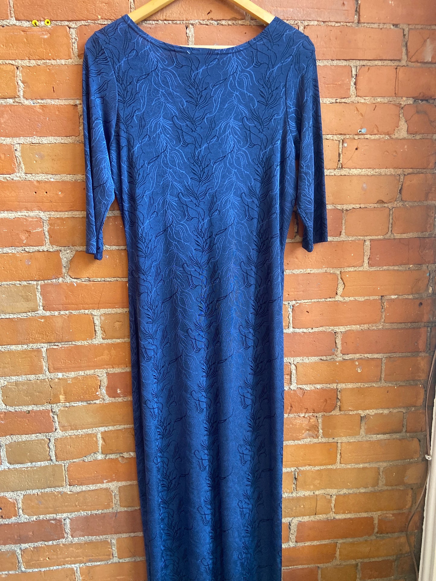 90’s 3/4 Sleeve Maxi Dress