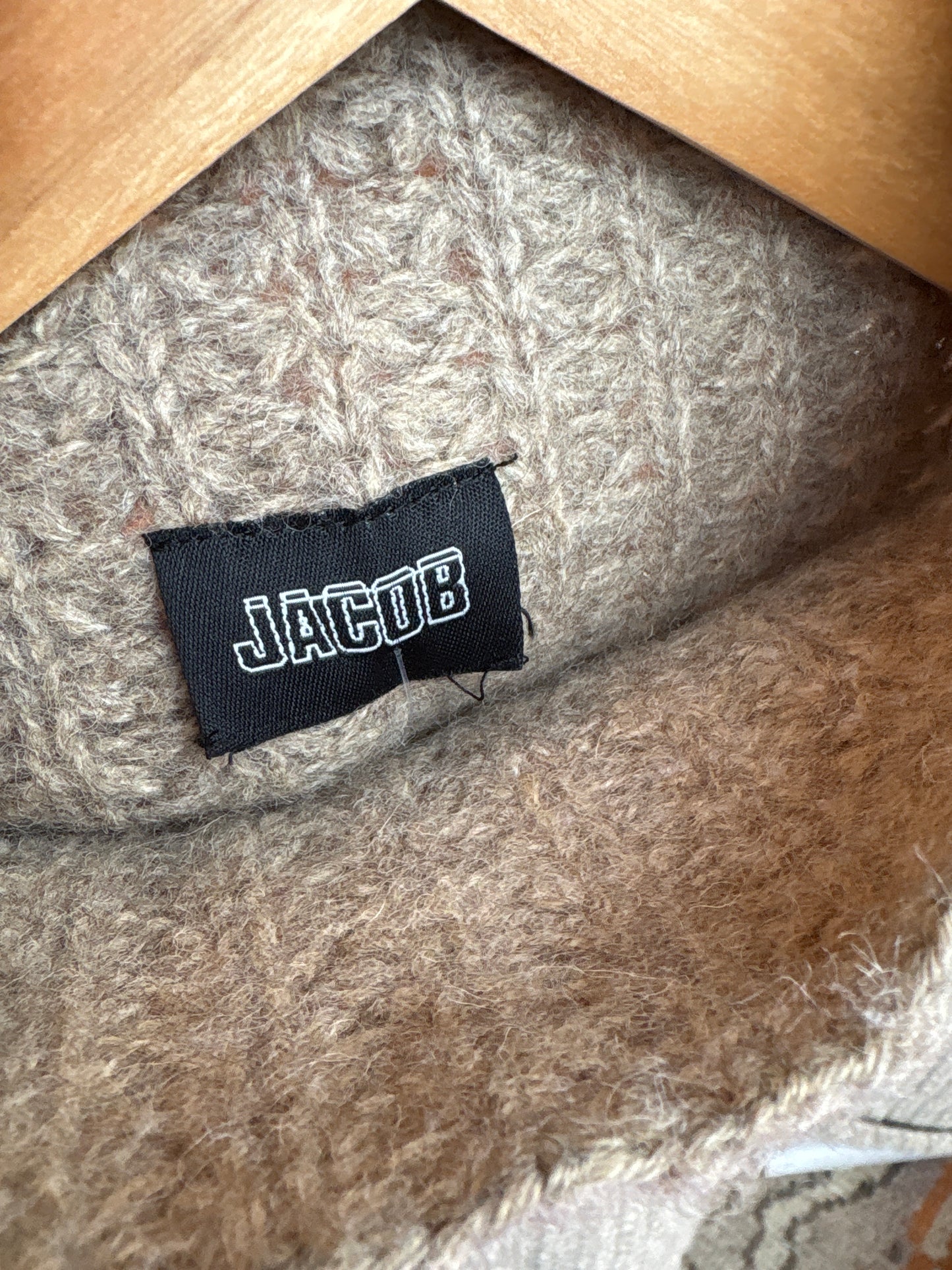 Jacob Neutral Waffle Knit Sweater