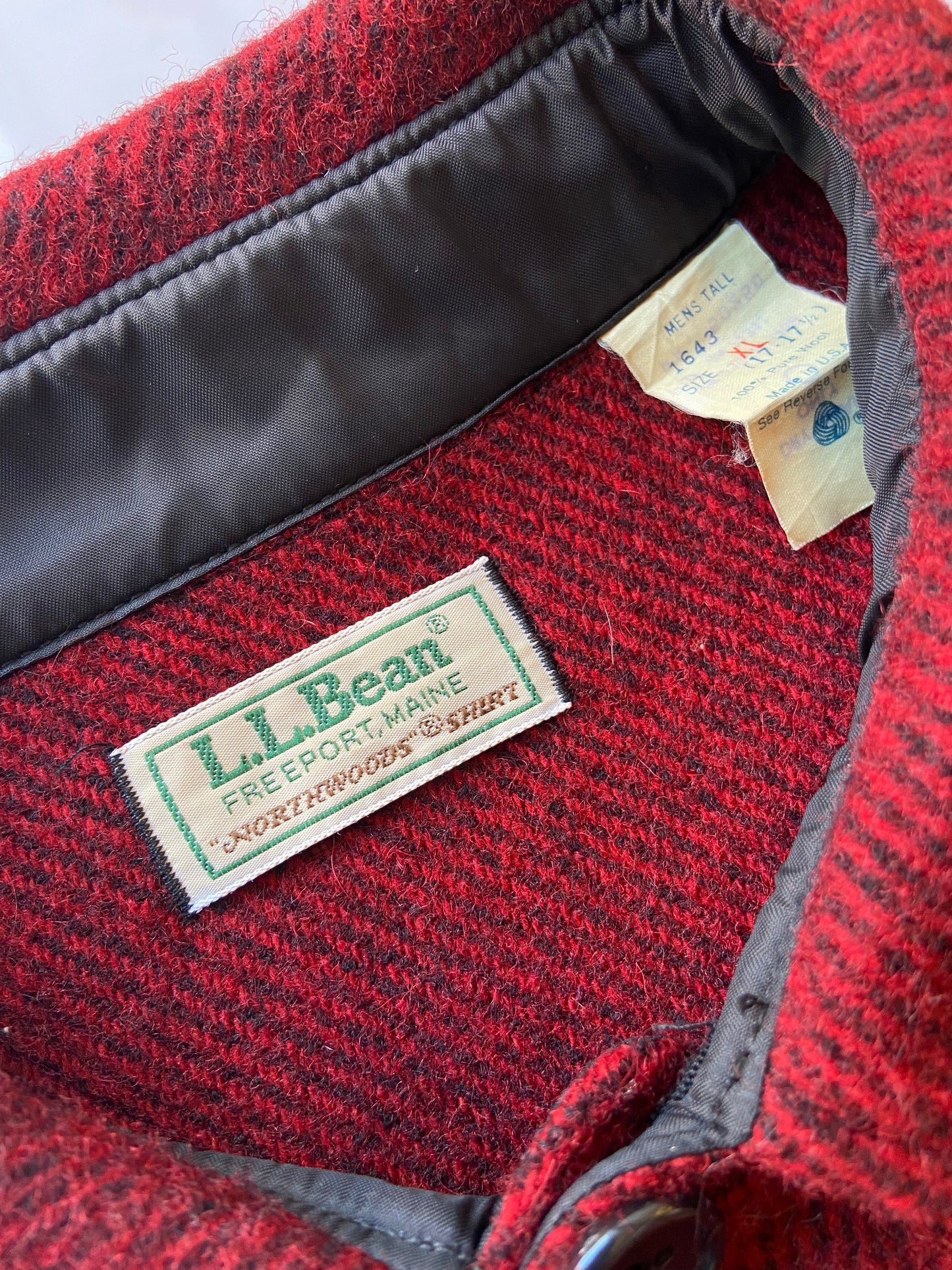 LL Bean Brick Red Tall 'Northwoods Shirt'