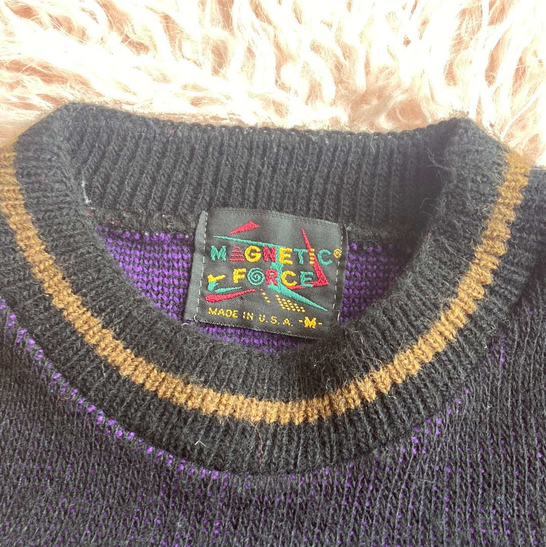 Black & Multicolour Sweater