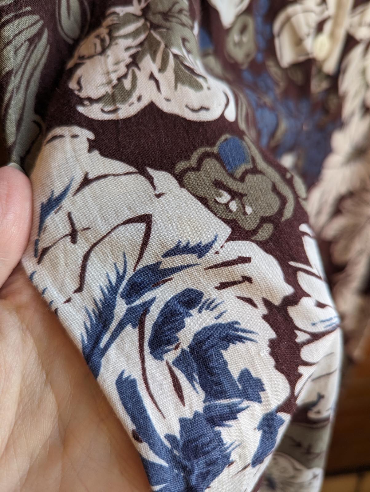 1970s The French Fact Brown Floral Jumpsuit