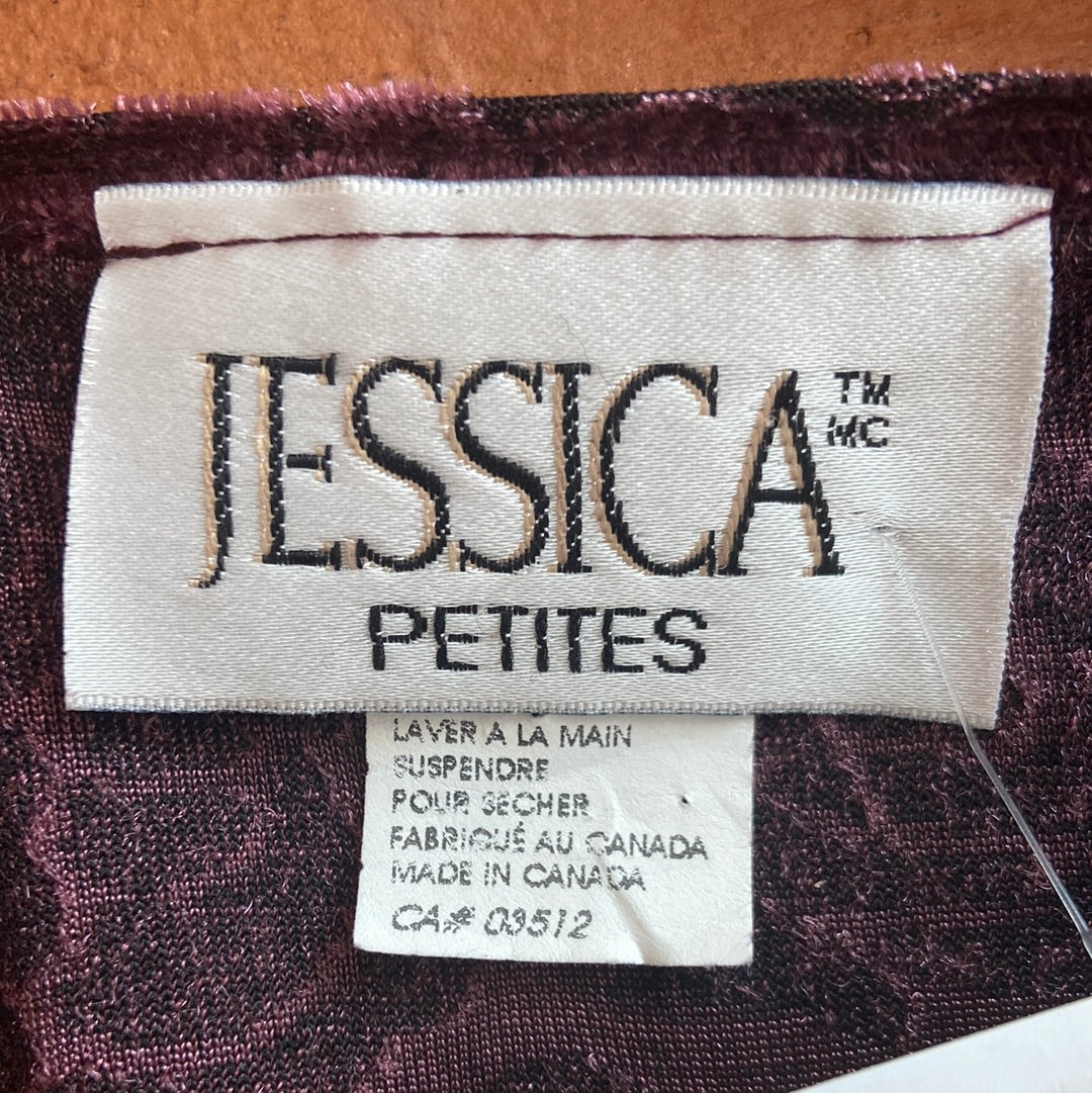 Velvet Rose Print Crop Top