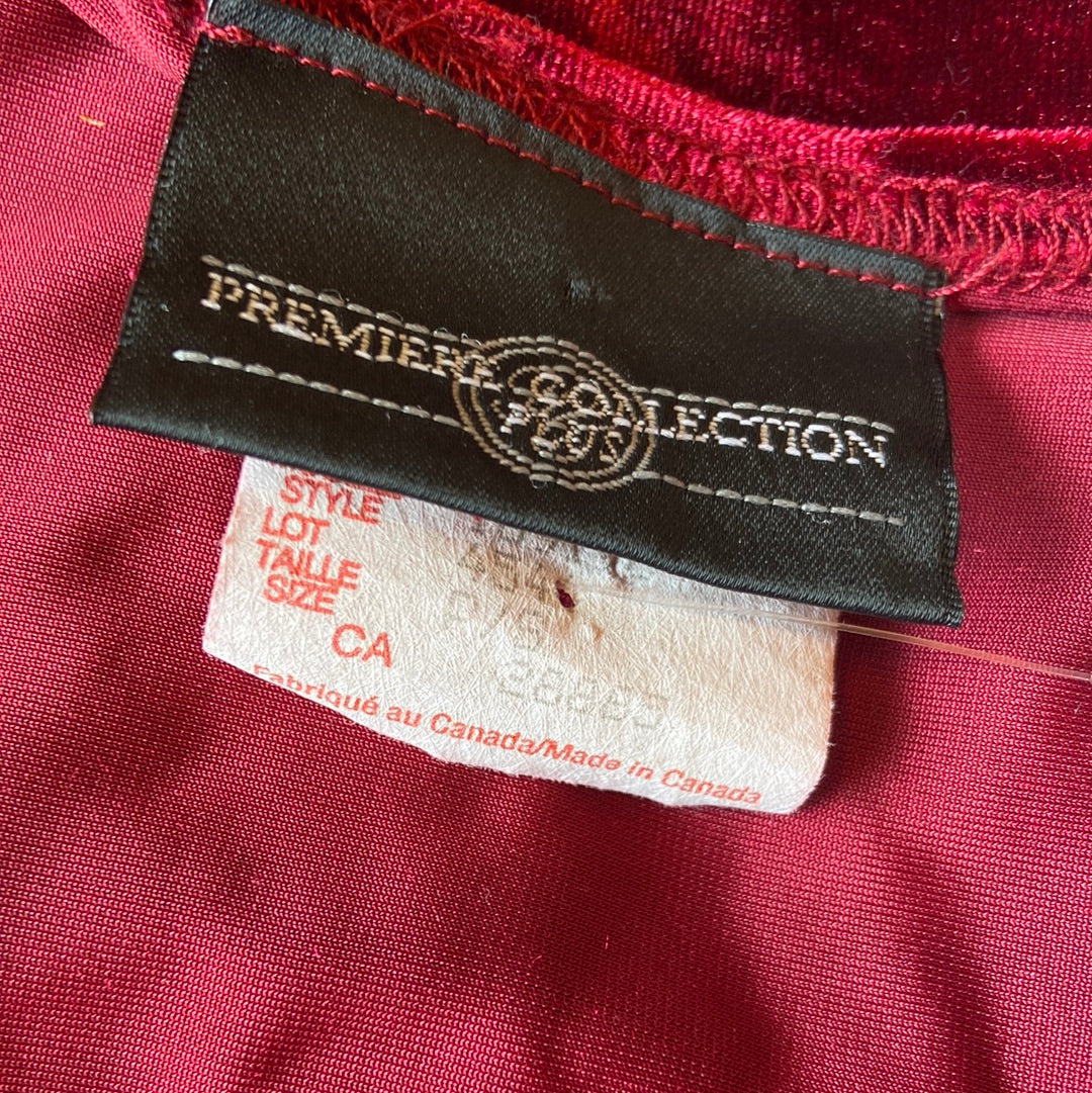 Burgundy Velvet 2 Piece Set